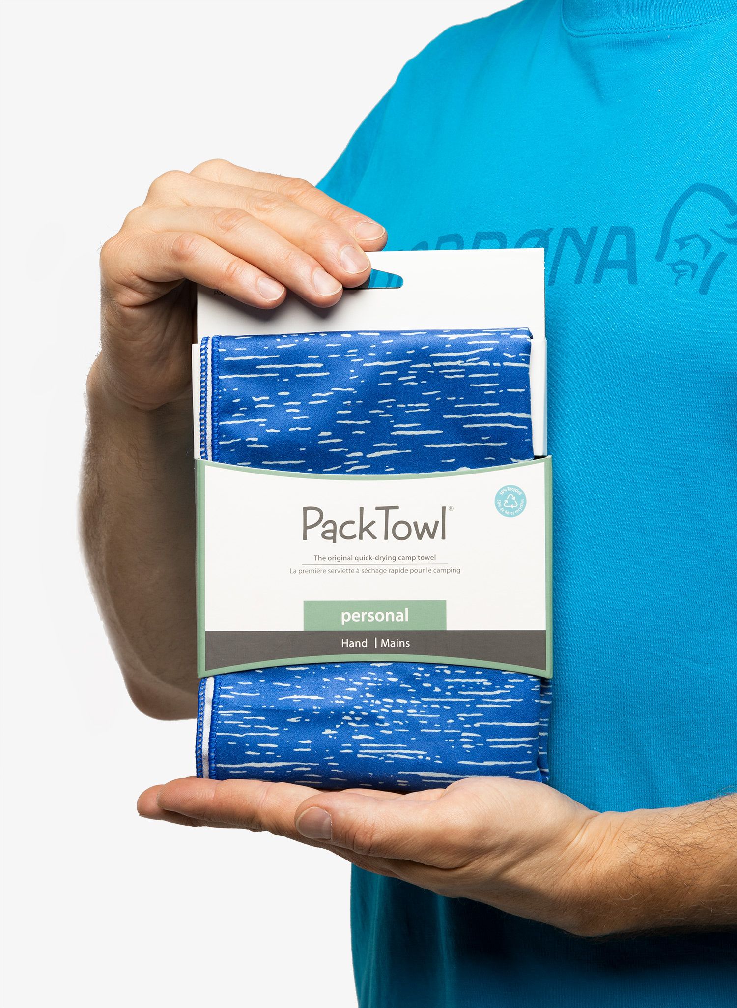 Brzosušeći ručnik PackTowl Personal Hand - ripple print