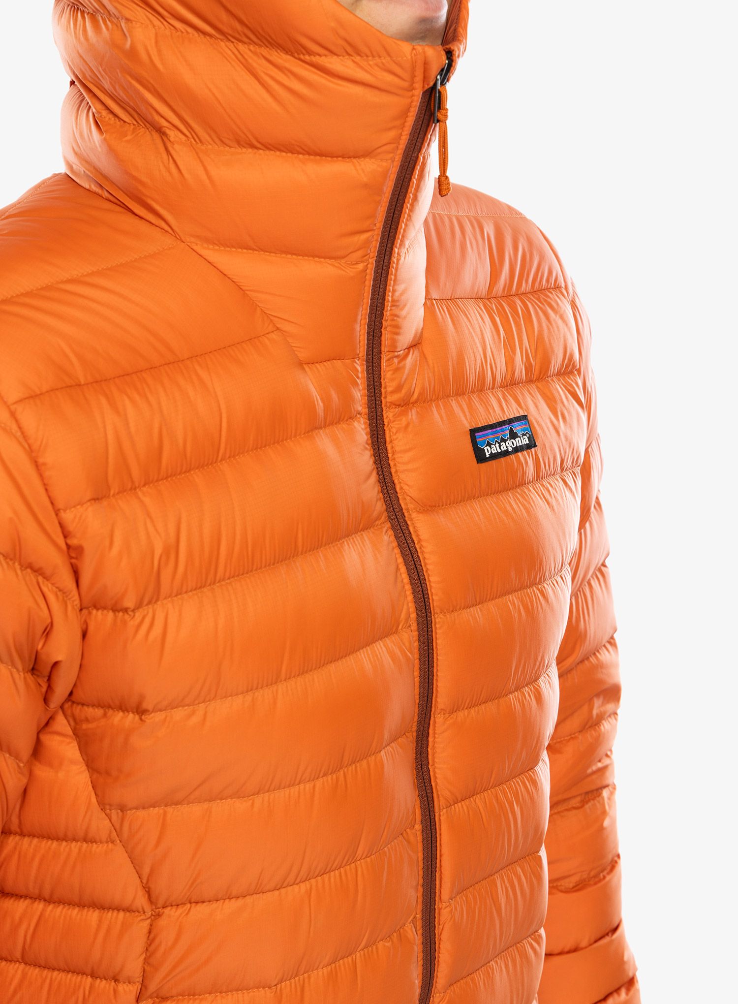 Pernata jakna Patagonia Down Sweater Hoody - redtail rust