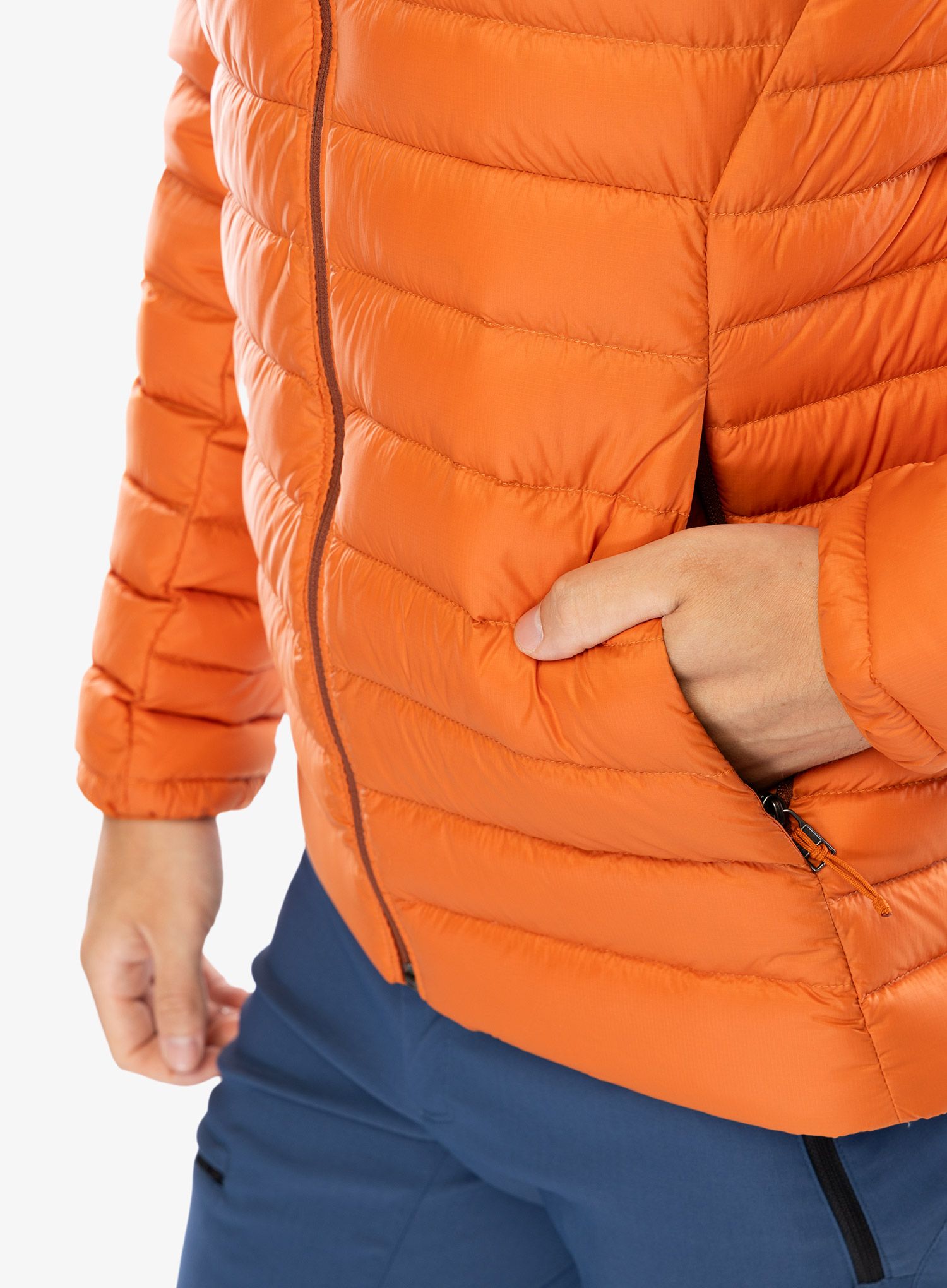 Pernata jakna Patagonia Down Sweater Hoody - redtail rust