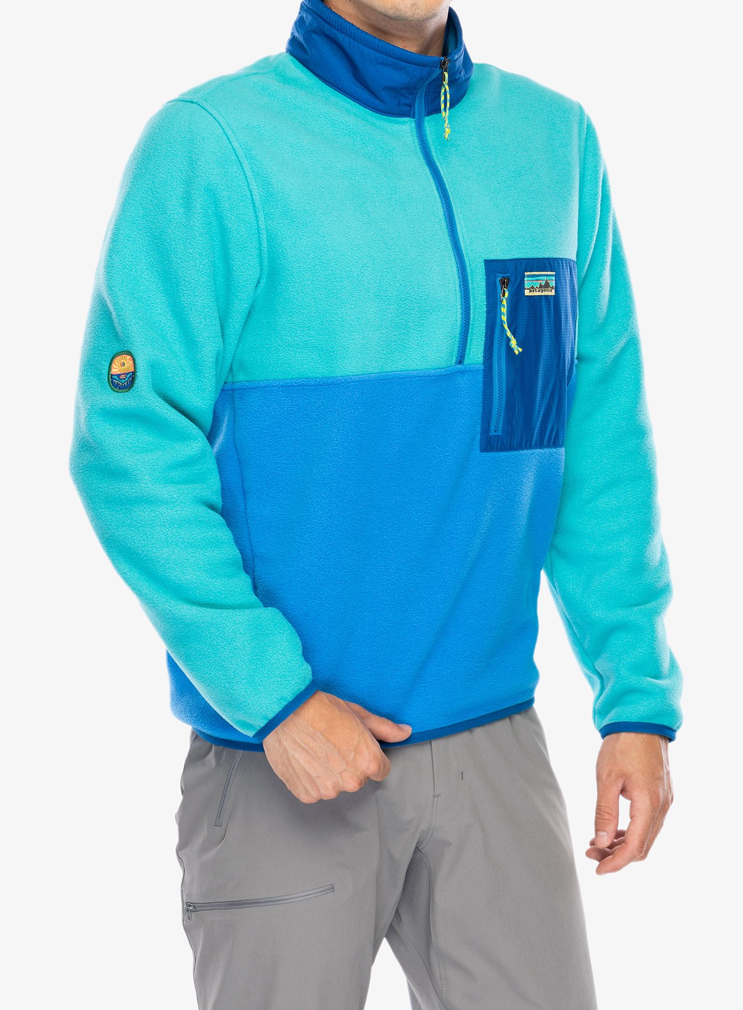 Dukserica od flisa Patagonia Microdini 1/2 Zip - vessel blue