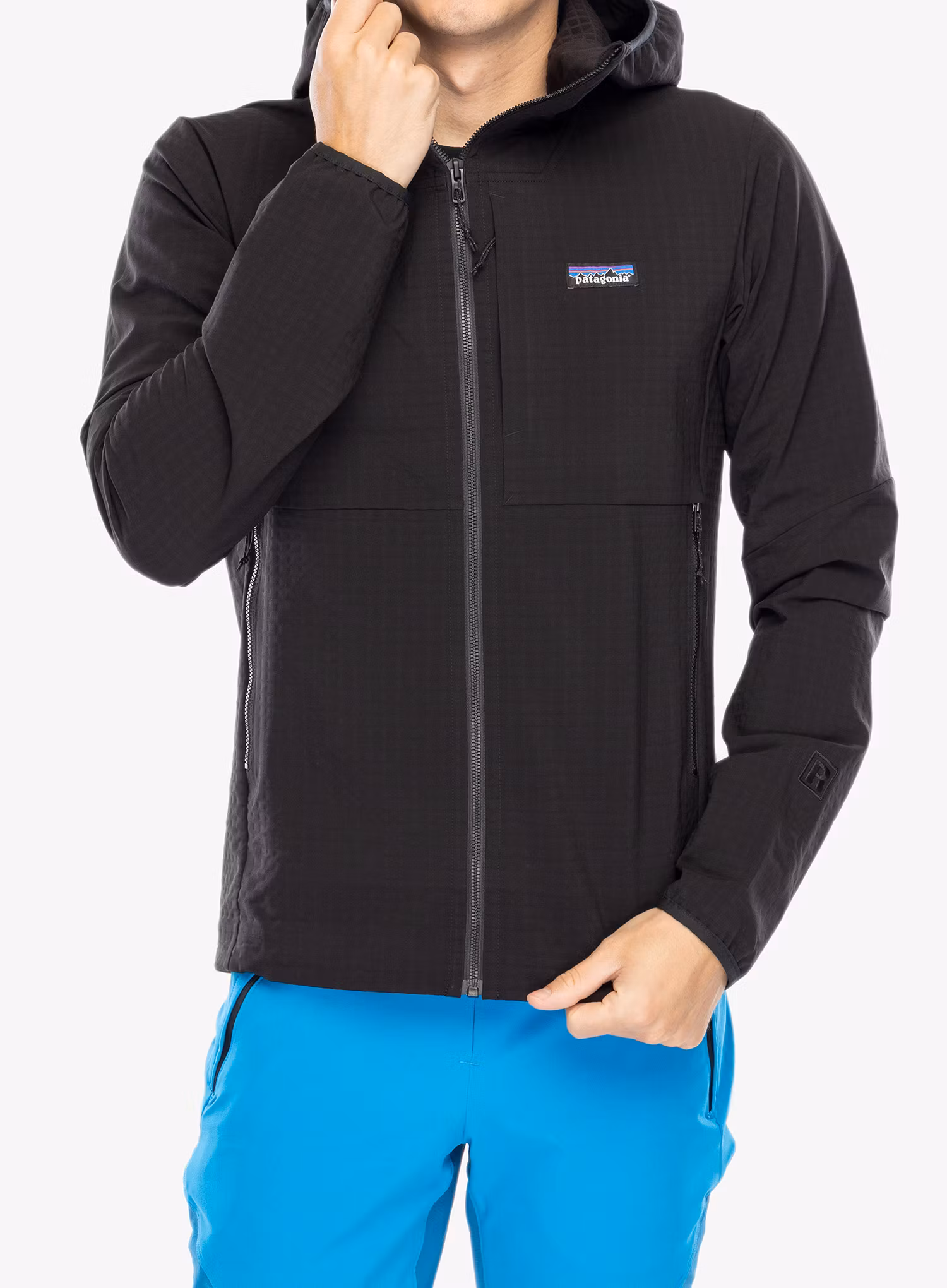 Softshell jakna Patagonia R1 TechFace Hoody - black