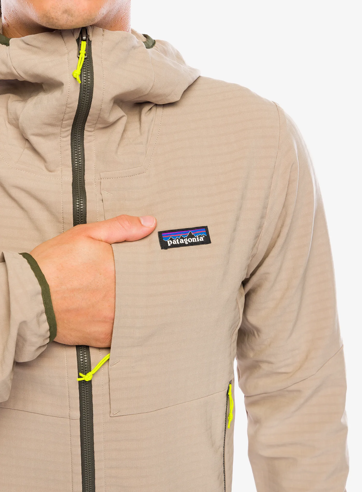 Softshell jakna Patagonia R1 TechFace Hoody - seabird grey