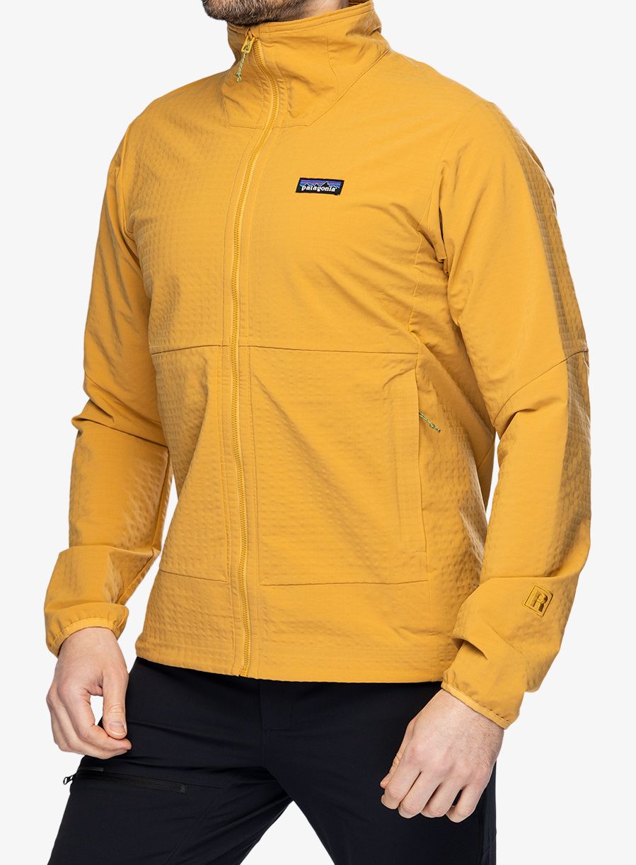 Softshell jakna Patagonia R1 TechFace Jacket - pufferfish gold
