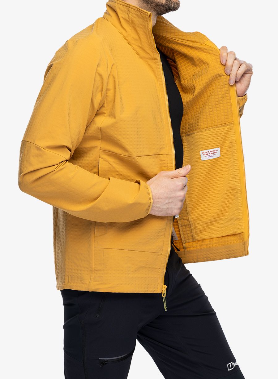 Softshell jakna Patagonia R1 TechFace Jacket - pufferfish gold