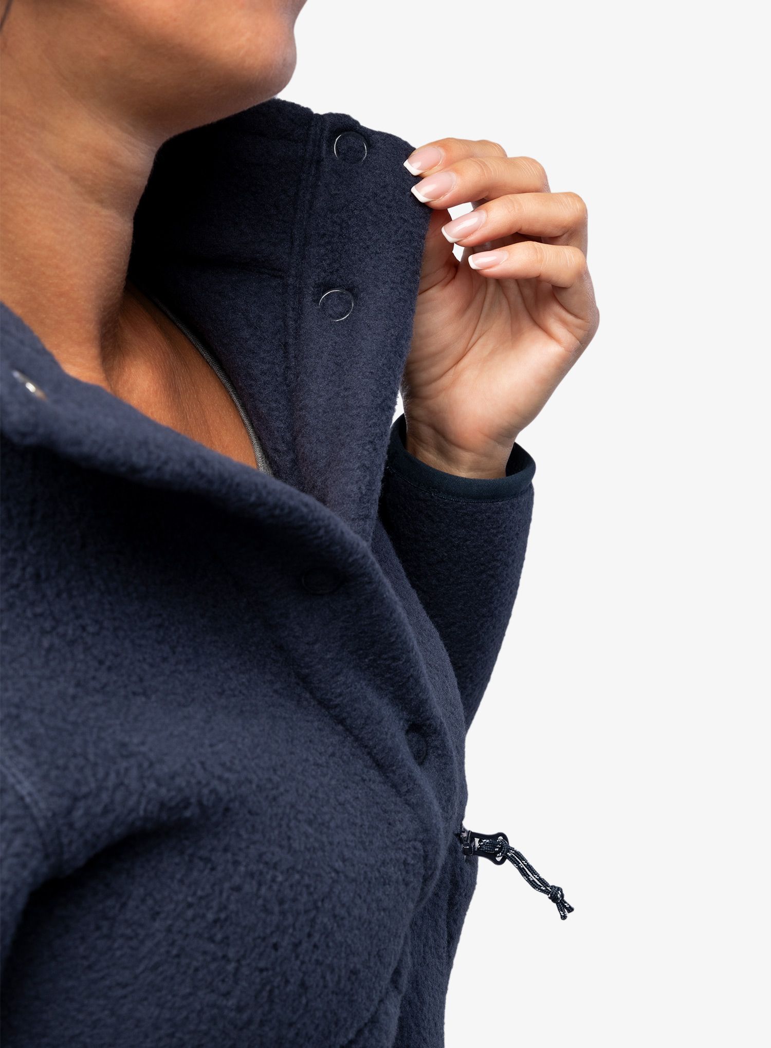 Ženska jakna od flisa Peak Performance Fleece Snap T-Neck - blue shadow