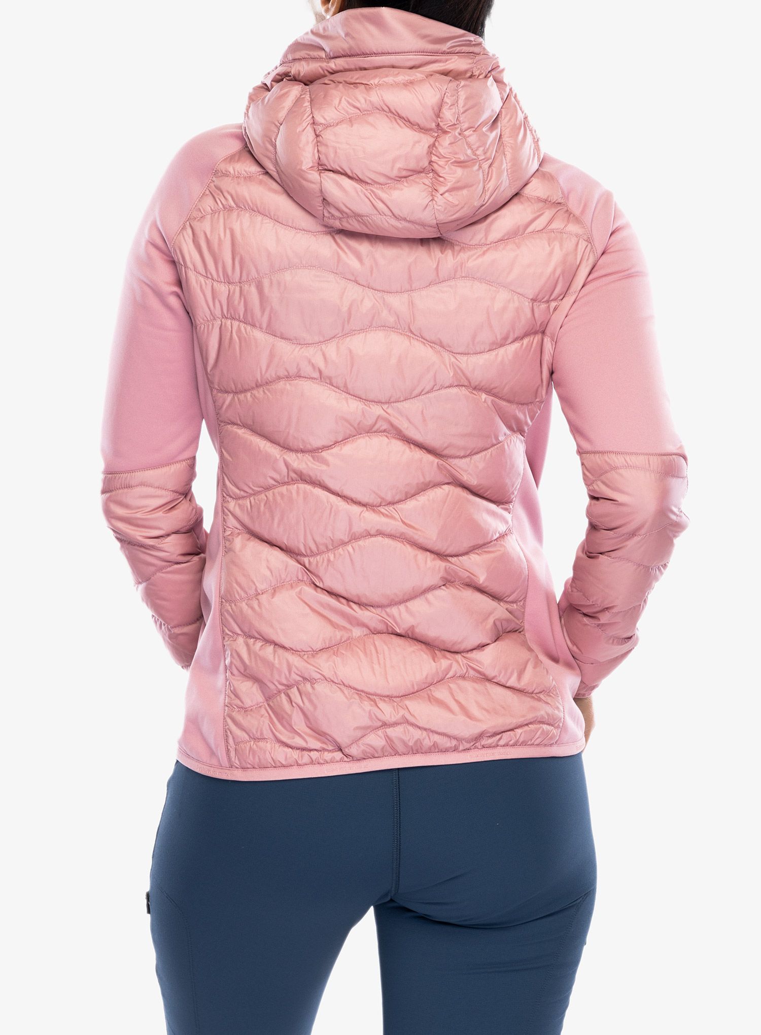 Ženska hibridna jakna Peak Performance Helium Down Hybrid Hood - bitter root