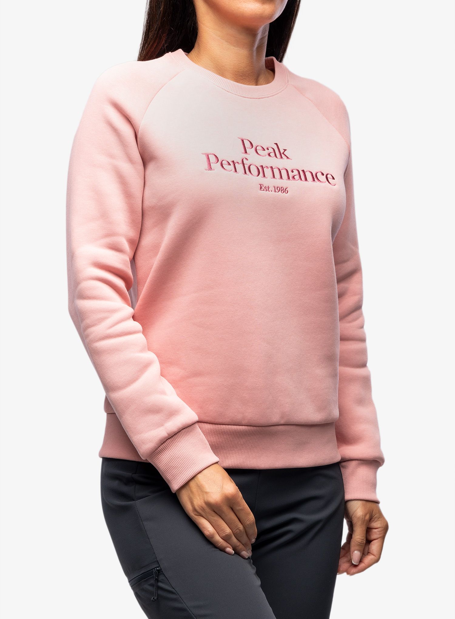 Ženska dukserica bez kapuljače Peak Performance Original Crew - warm blush