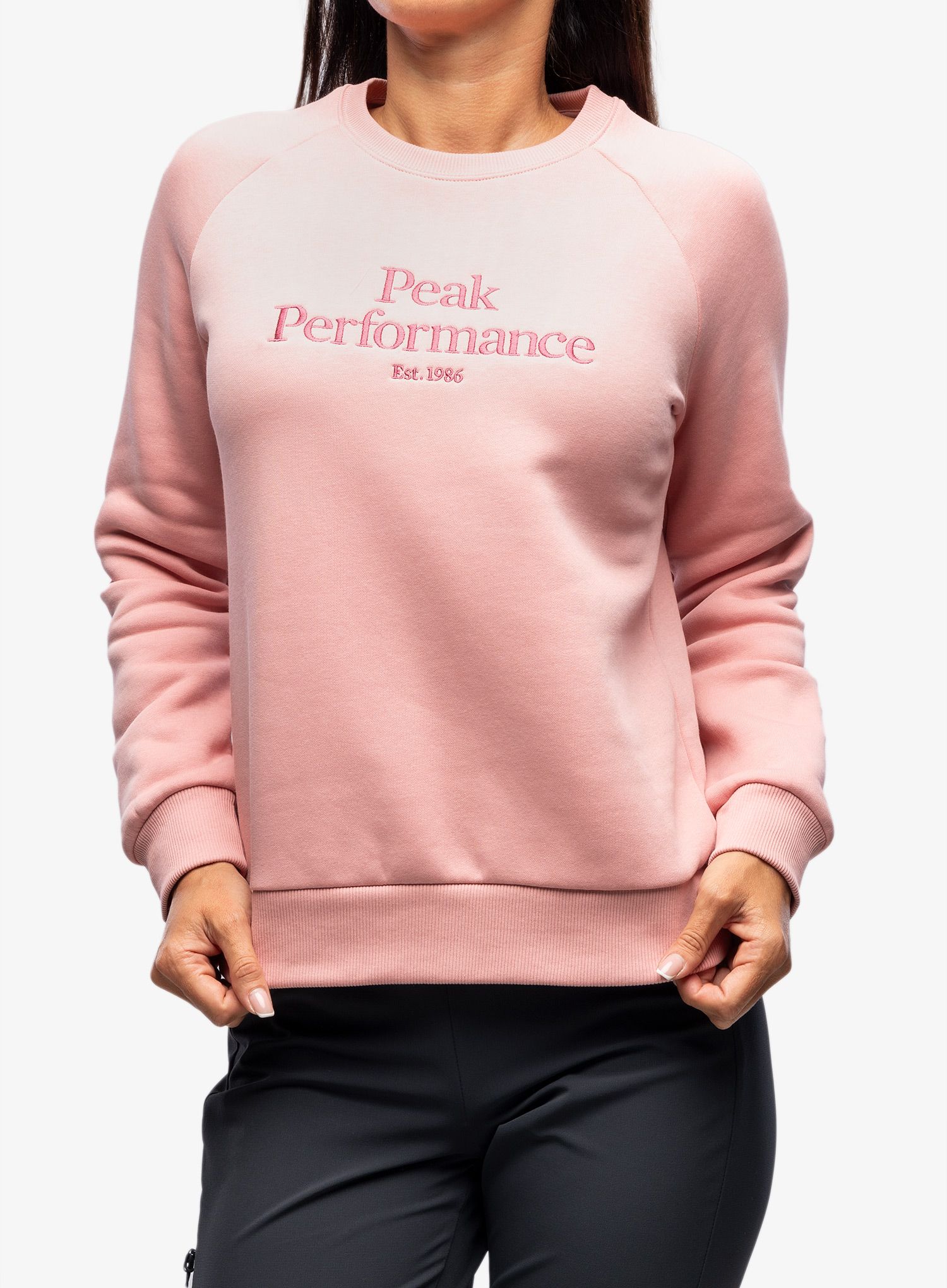 Ženska dukserica bez kapuljače Peak Performance Original Crew - warm blush