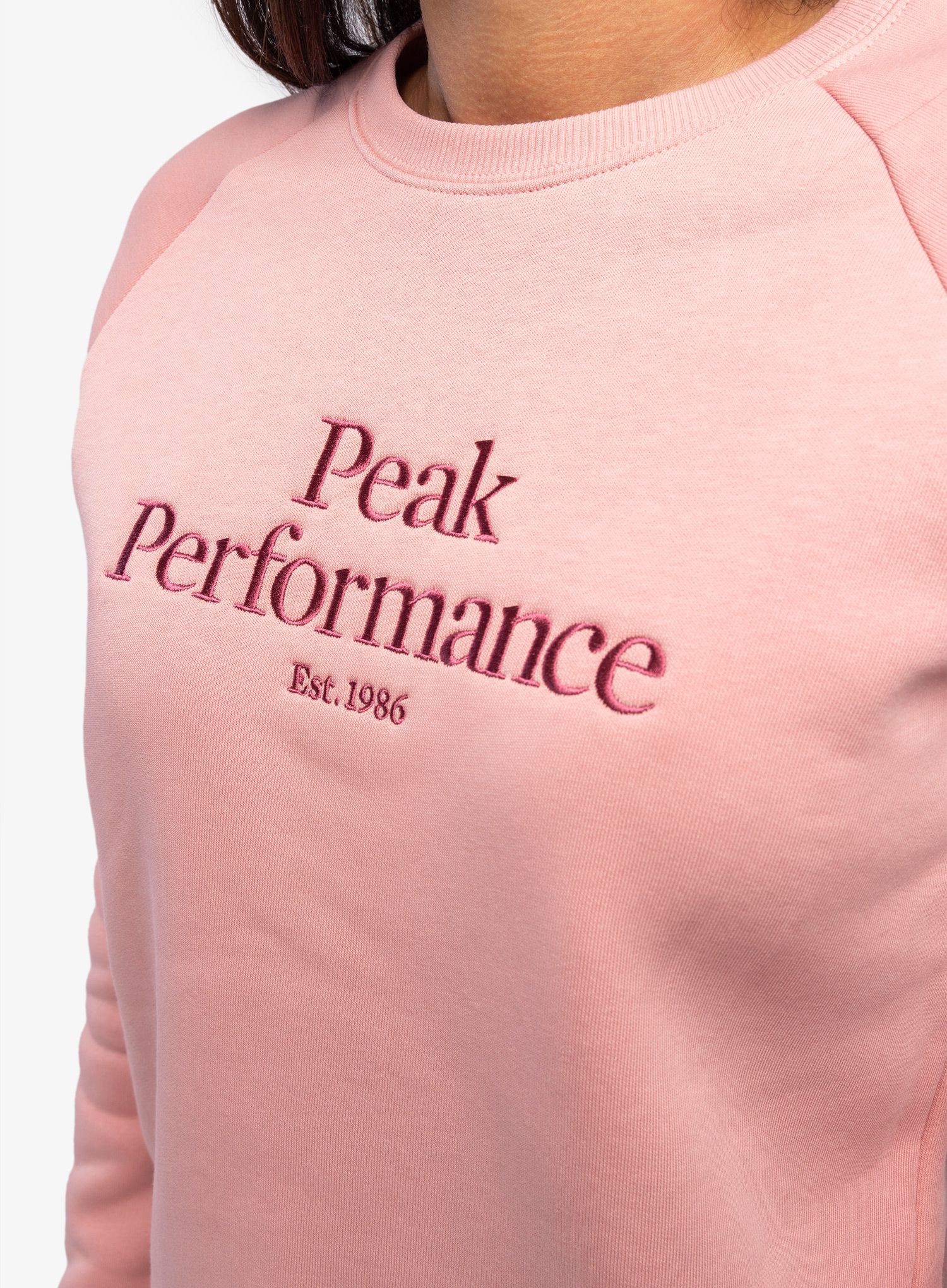 Ženska dukserica bez kapuljače Peak Performance Original Crew - warm blush