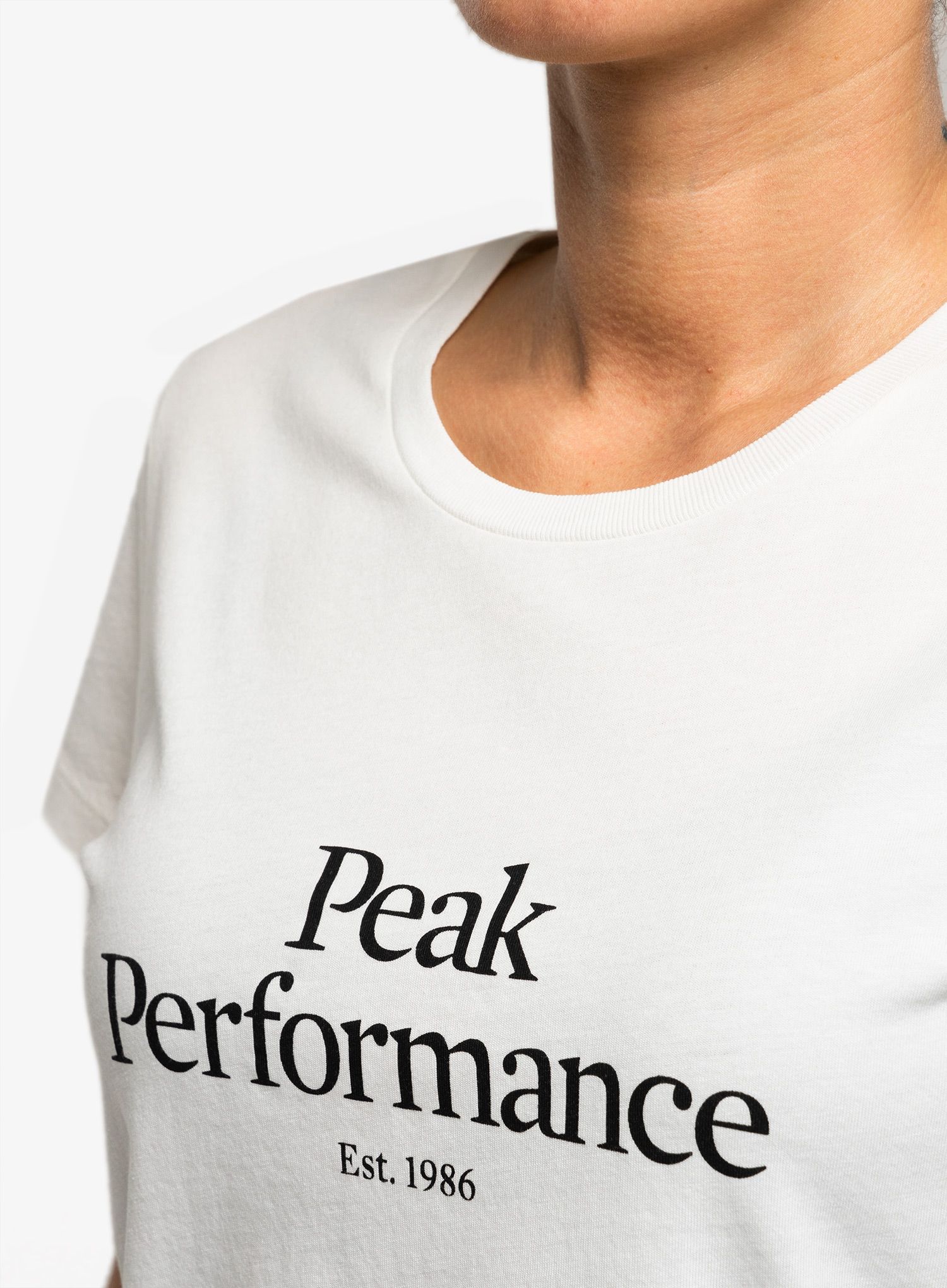 Ženska majica s tiskom Peak Performance Original Tee - offwhite
