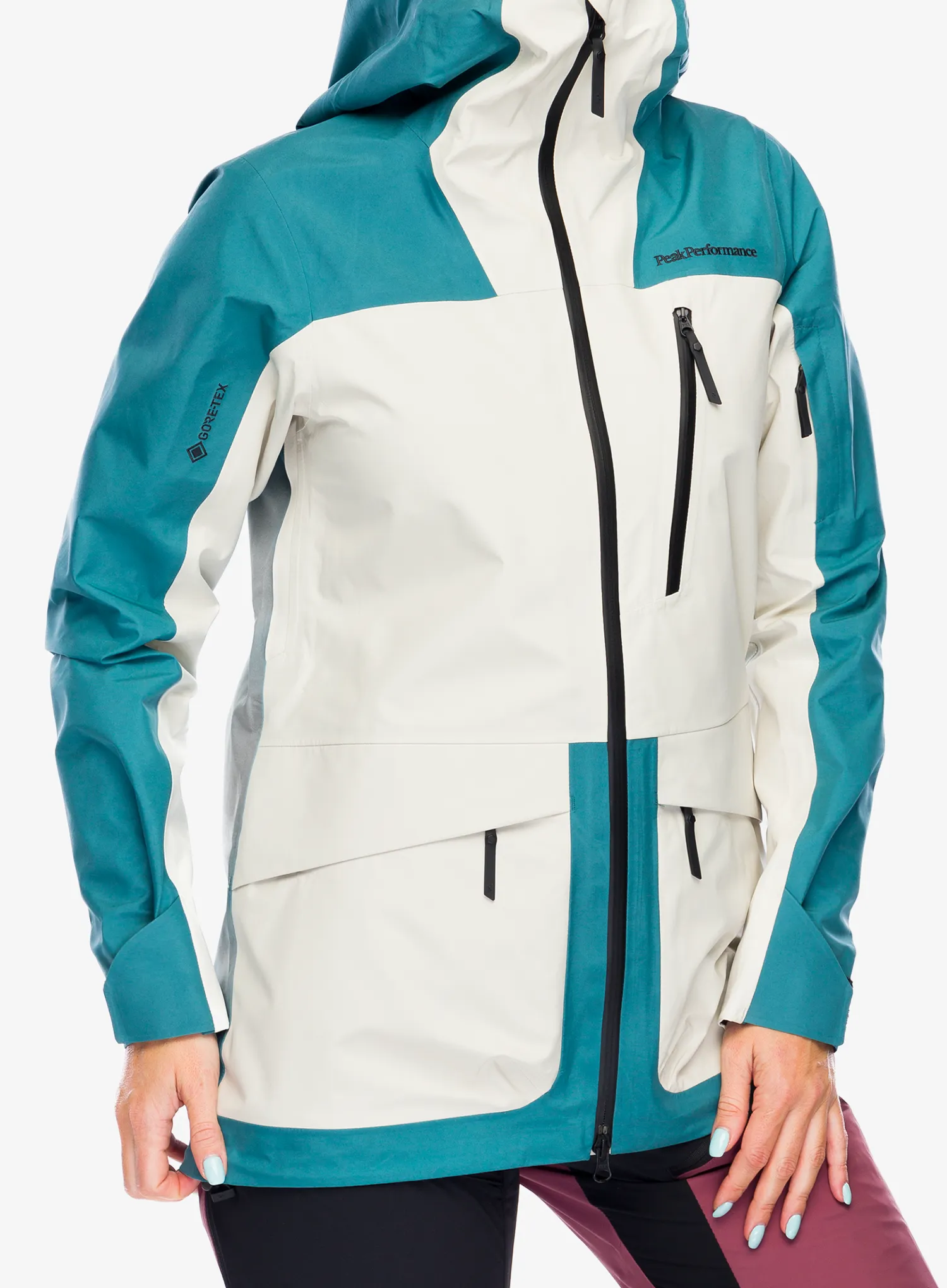 Ženska skijaška jakna Peak Performance Vertical GORE-TEX 3L Jacket - hydro fresh/sand fog