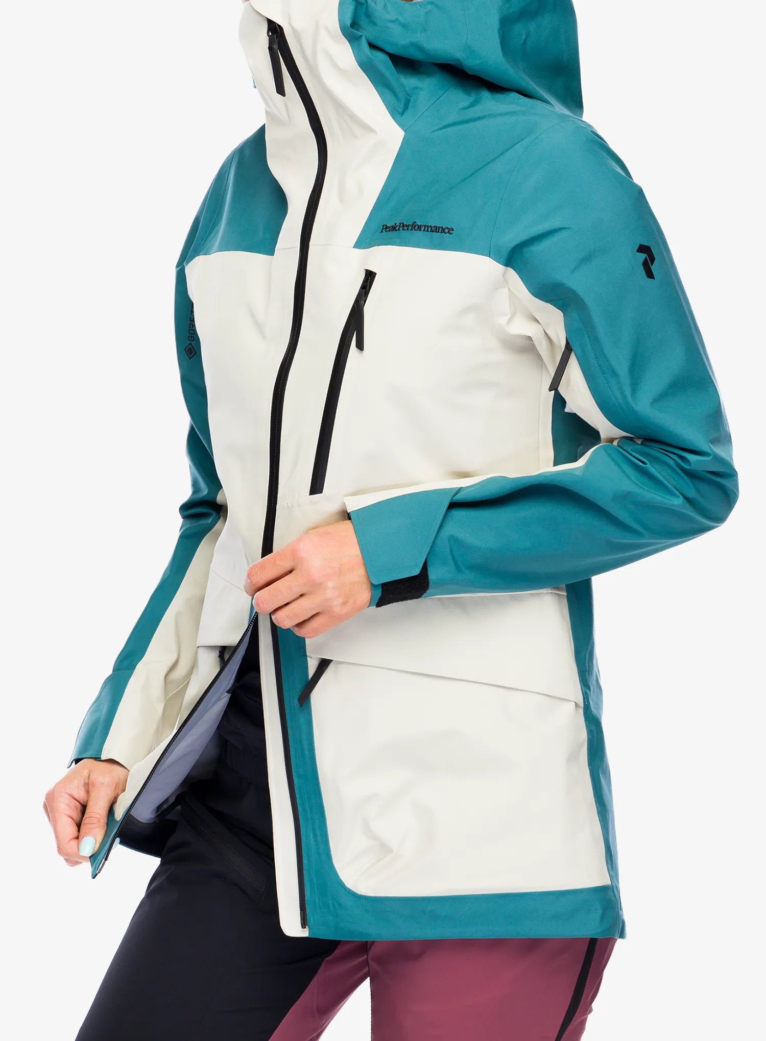 Ženska skijaška jakna Peak Performance Vertical GORE-TEX 3L Jacket - hydro fresh/sand fog