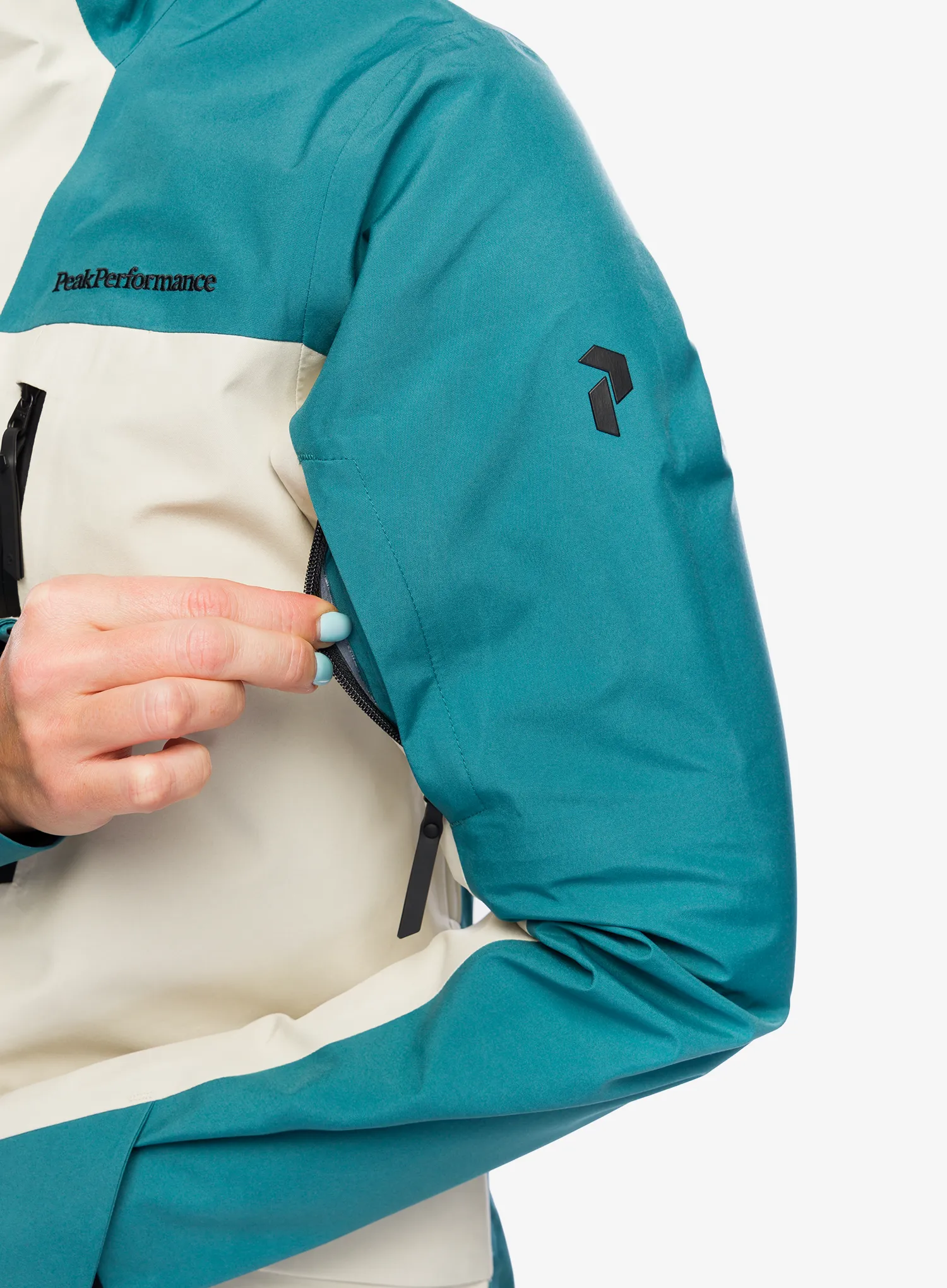 Ženska skijaška jakna Peak Performance Vertical GORE-TEX 3L Jacket - hydro fresh/sand fog
