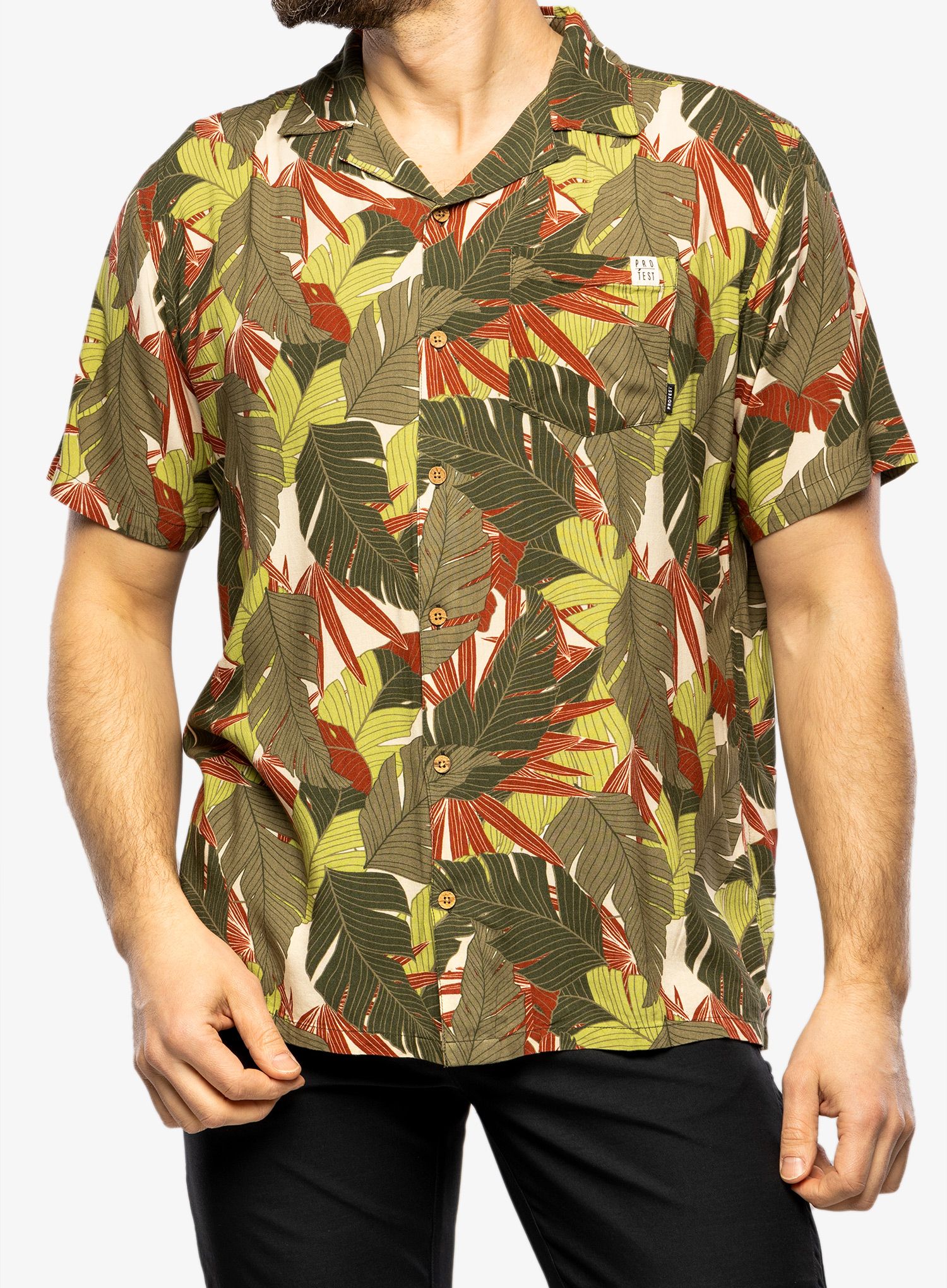 Putna košulja Protest Prthamra Short Sleeve Shirt - artichoke green