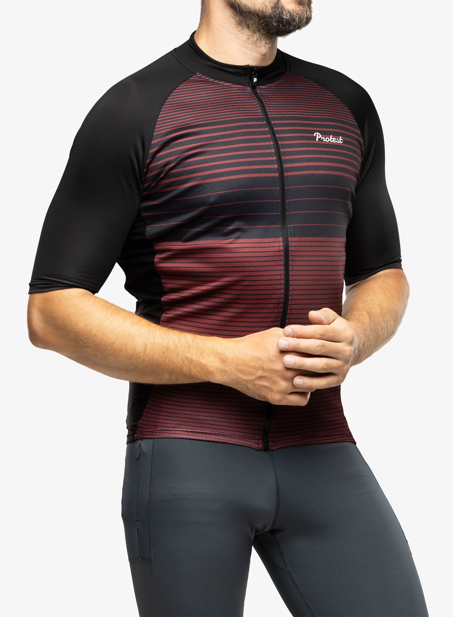 Biciklistička majica Protest Prtkoblet Cycling Jersey Short Sleeve - true black