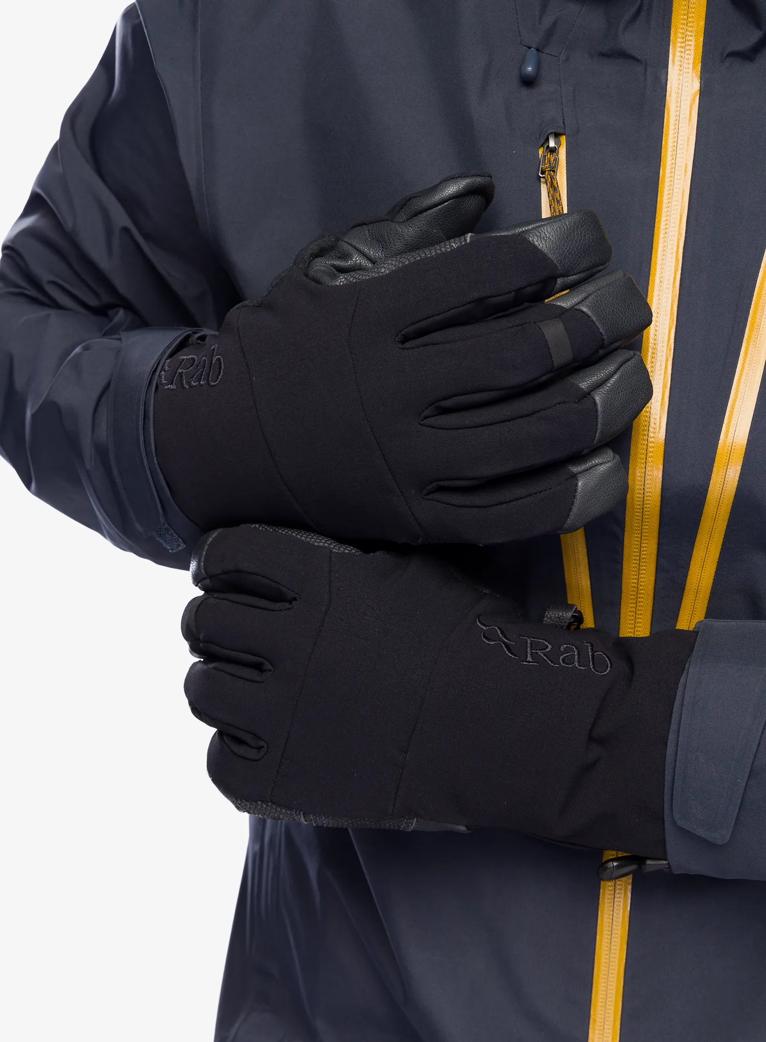 Softshell rukavice Rab Baltoro Glove - black