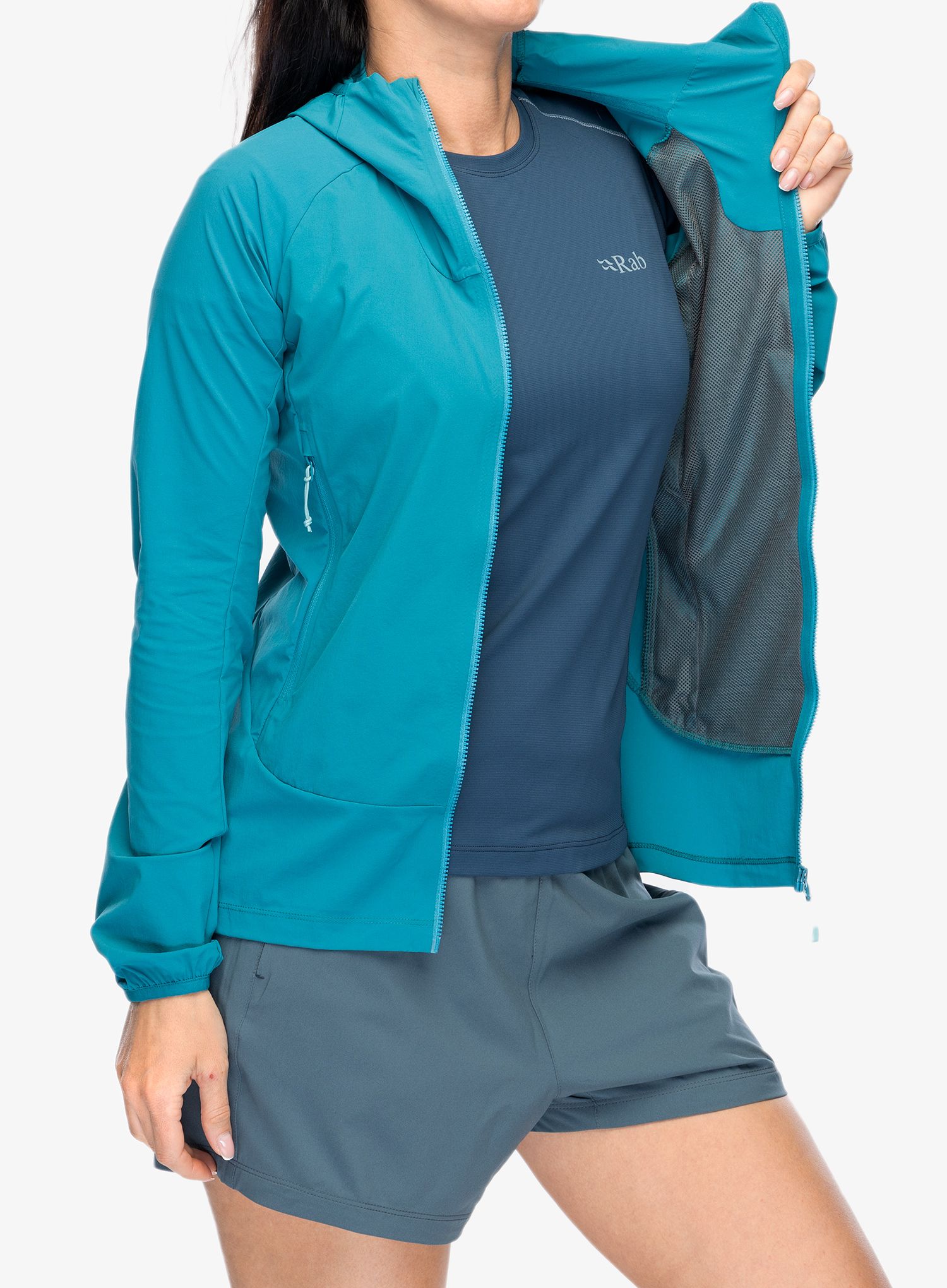 Ženska softshell jakna Rab Borealis Jacket - marina blue