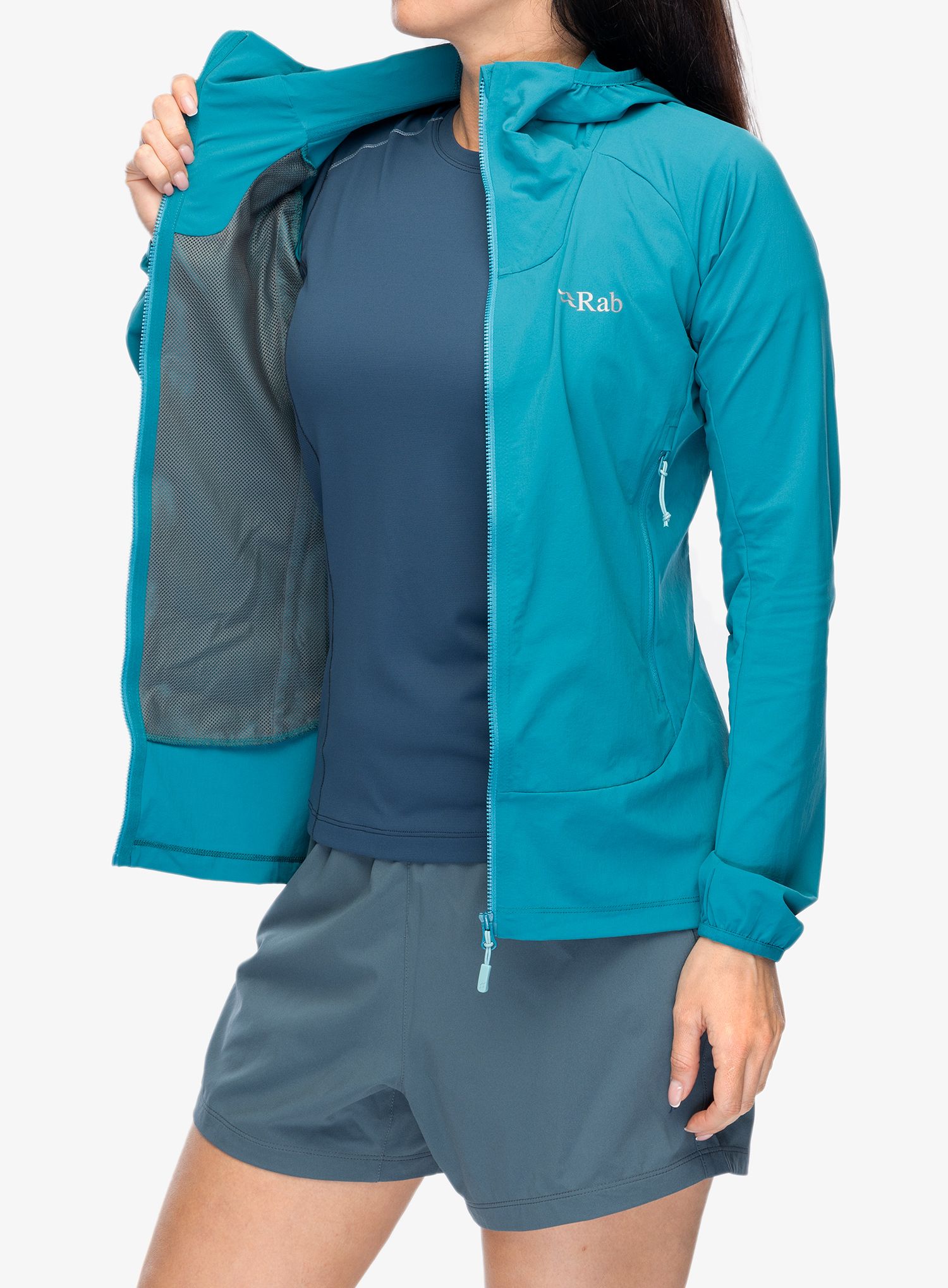 Ženska softshell jakna Rab Borealis Jacket - marina blue