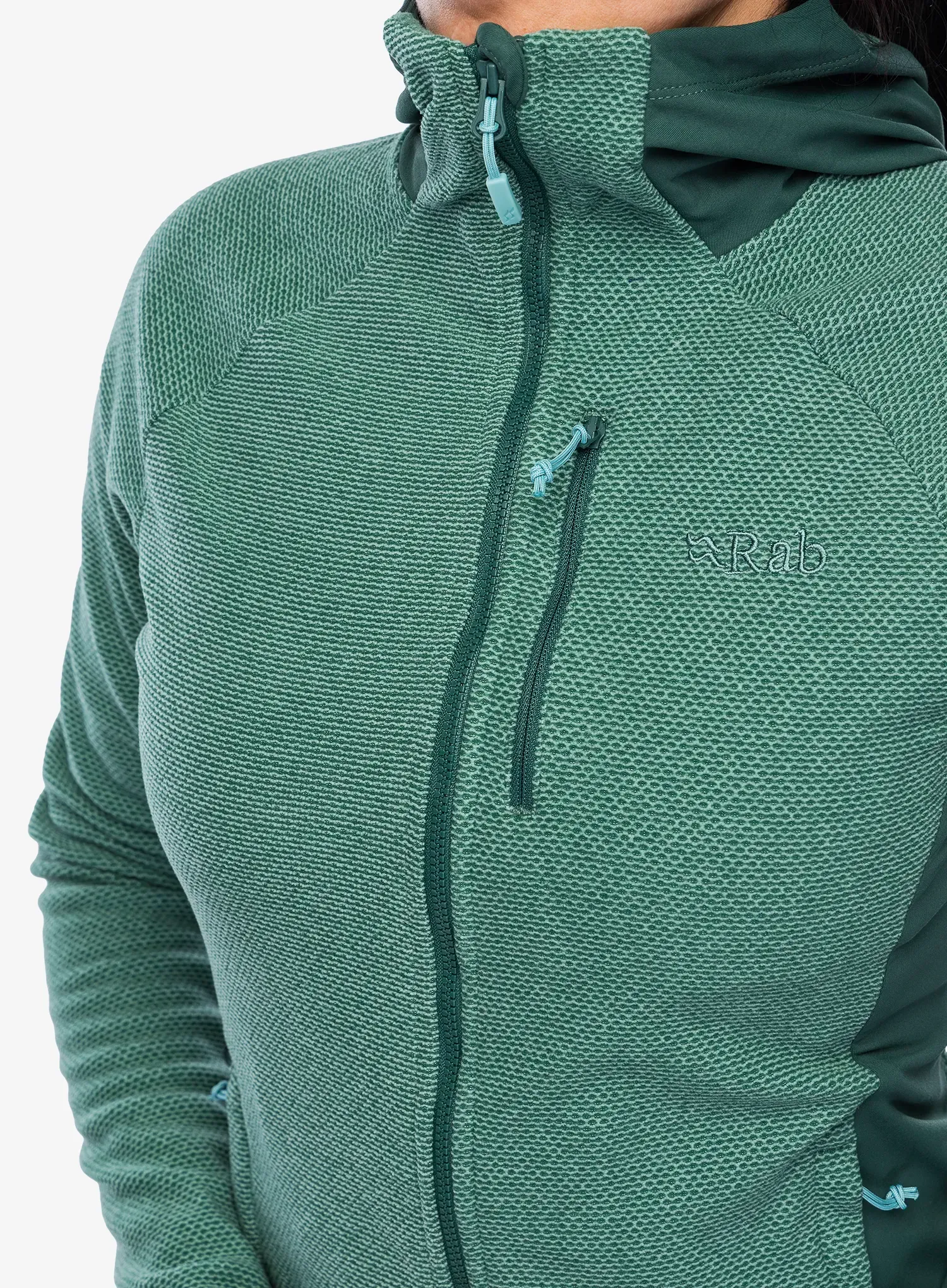 Dukserica s kapuljačom ženska Rab Capacitor Hoody - eucalyptus