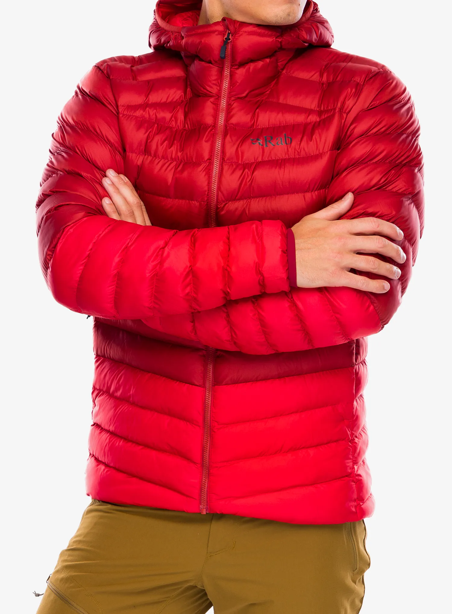Jakna s postavom Rab Cirrus Alpine - tuscan red/dark horizon
