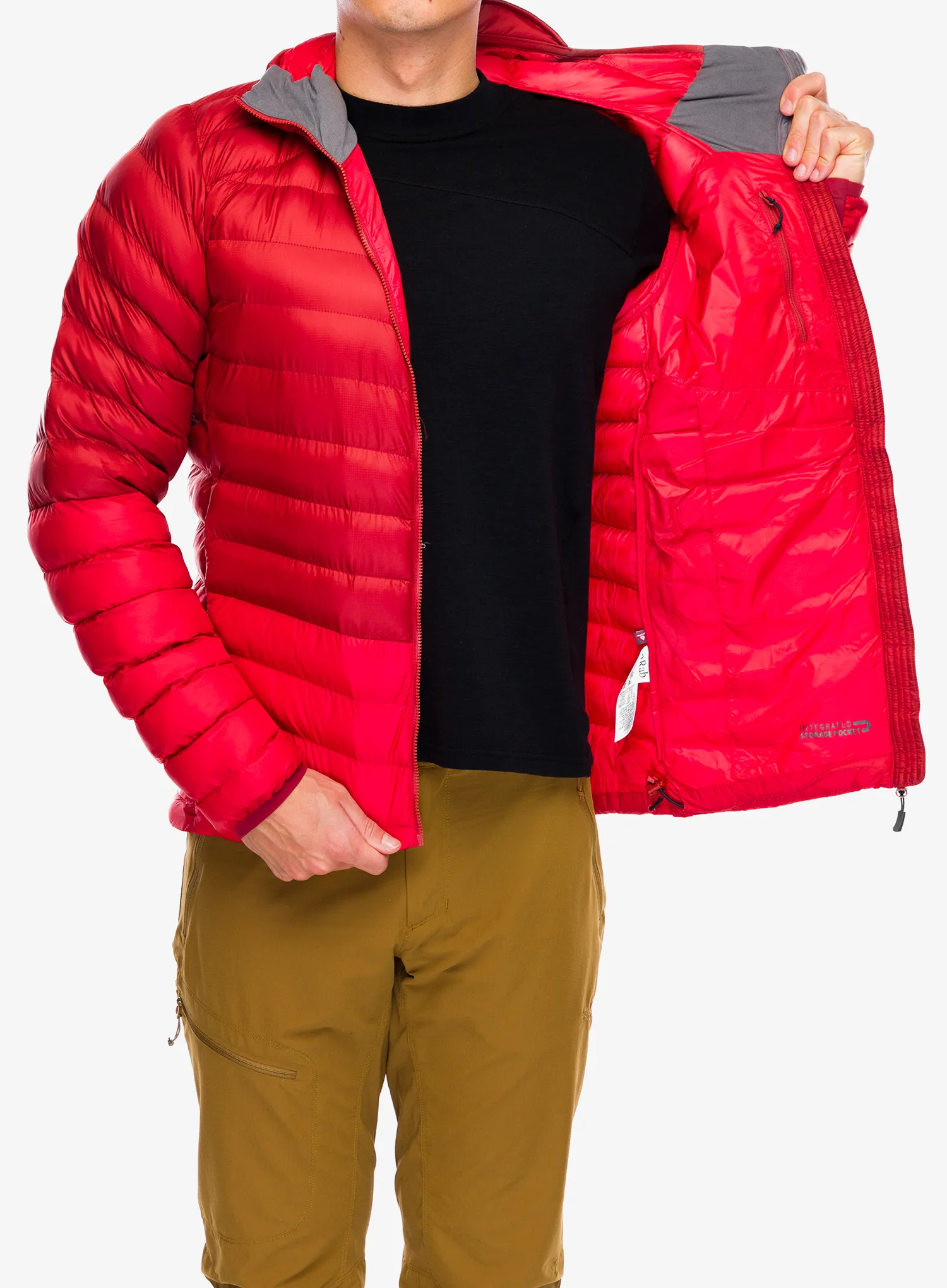 Jakna s postavom Rab Cirrus Alpine - tuscan red/dark horizon