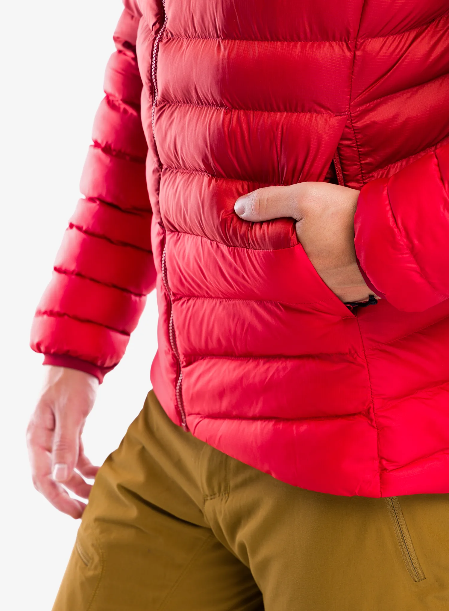 Jakna s postavom Rab Cirrus Alpine - tuscan red/dark horizon