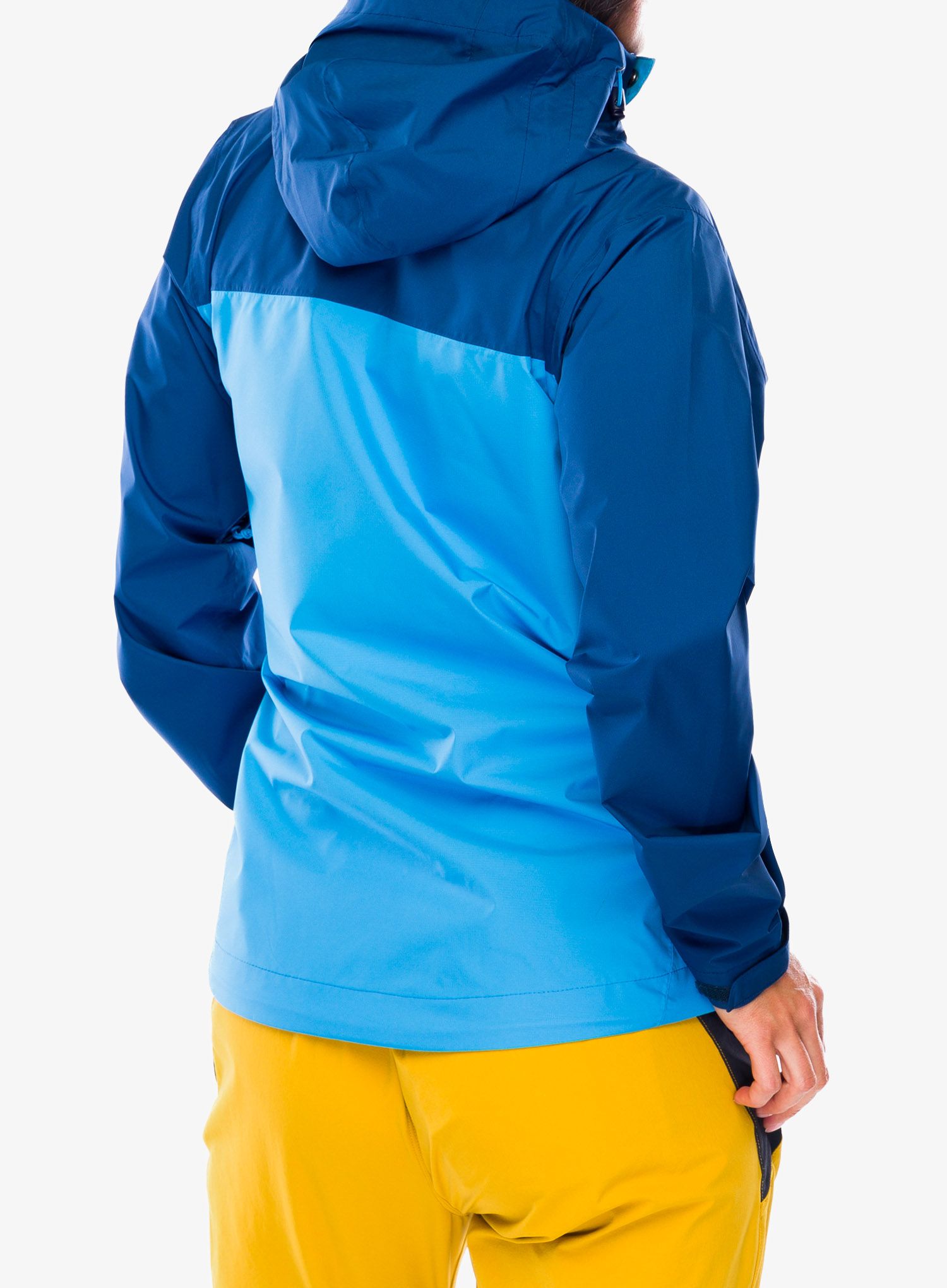 Ženska jakna Rab Downpour Eco Jacket - nightfall blue/alaska blue