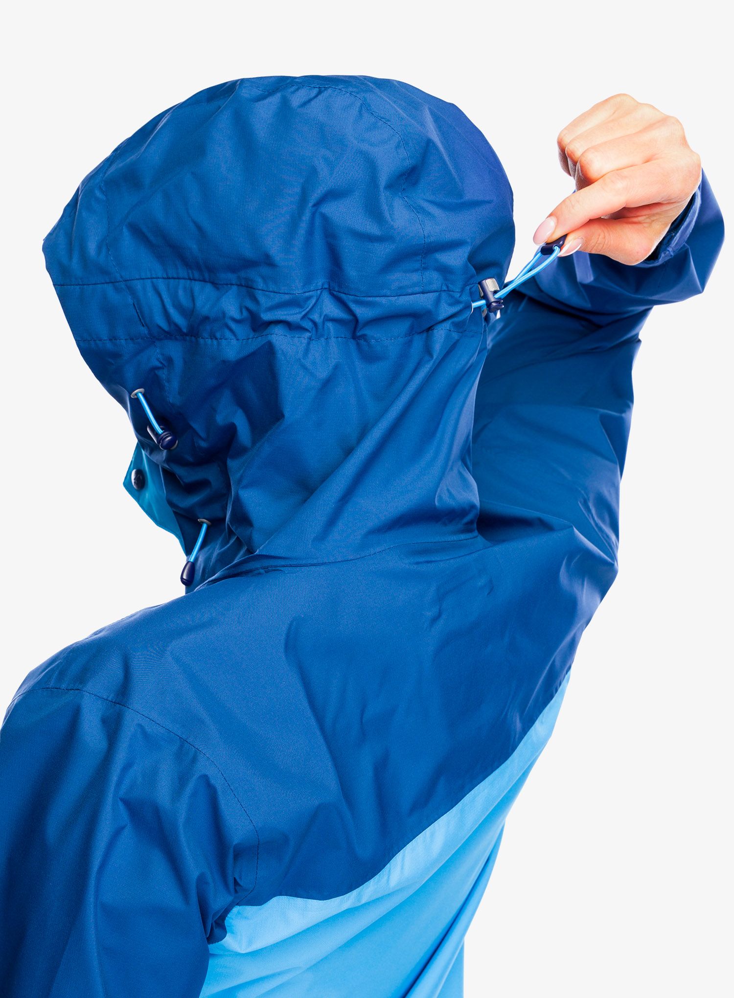 Ženska jakna Rab Downpour Eco Jacket - nightfall blue/alaska blue