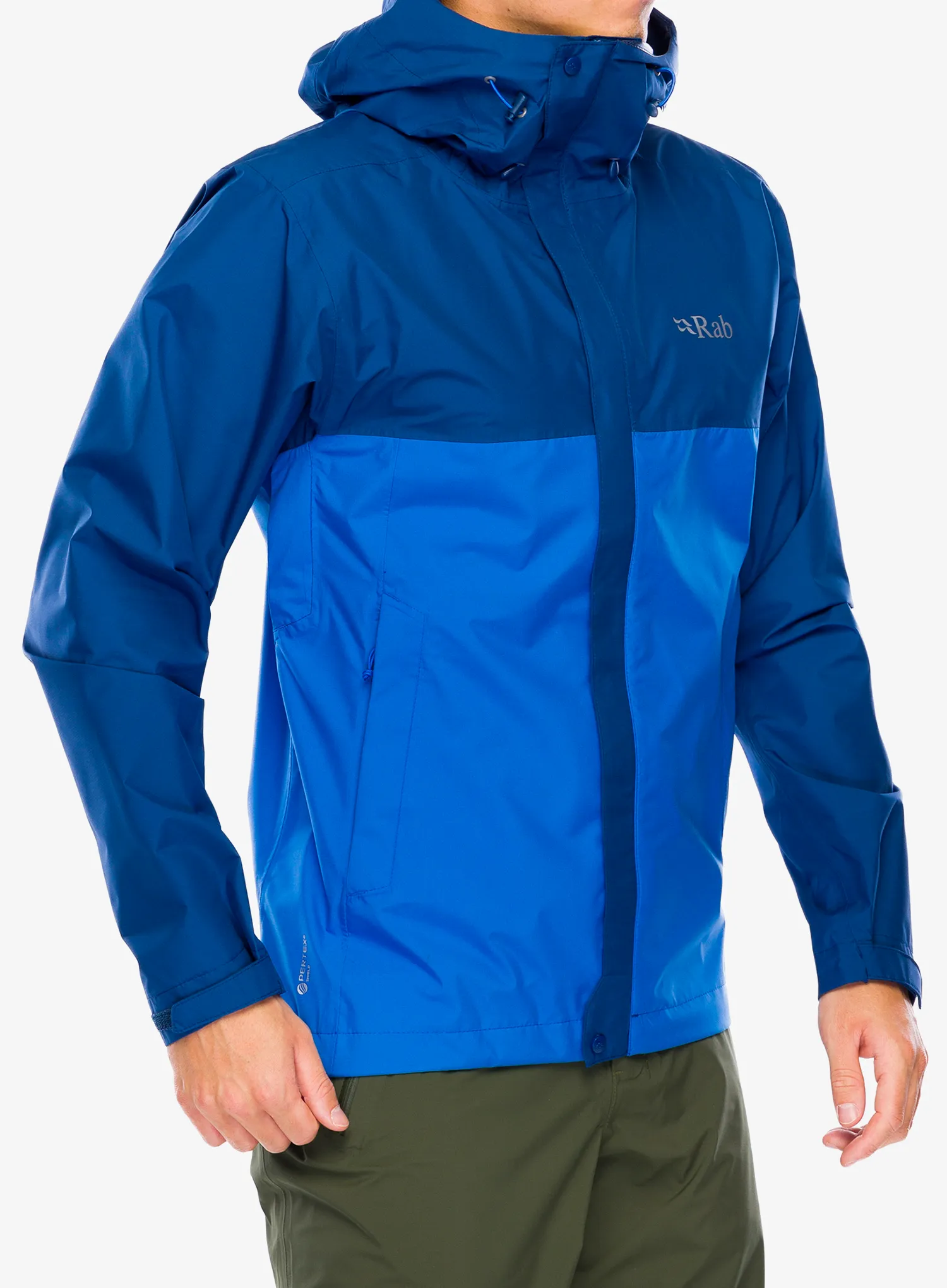 Kišna jakna Rab Downpour Eco Jacket - nightfall blue/ascent blue
