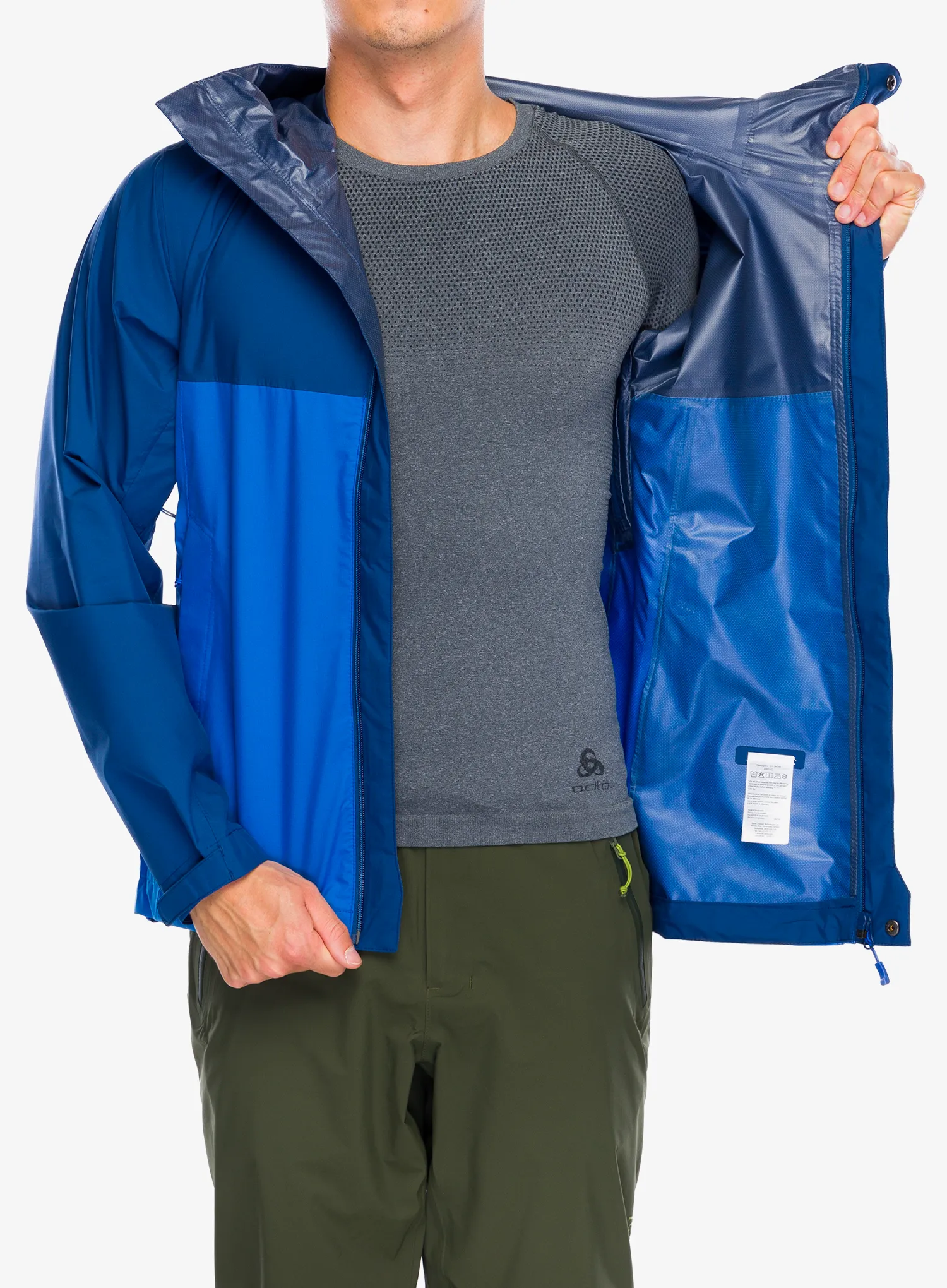 Kišna jakna Rab Downpour Eco Jacket - nightfall blue/ascent blue