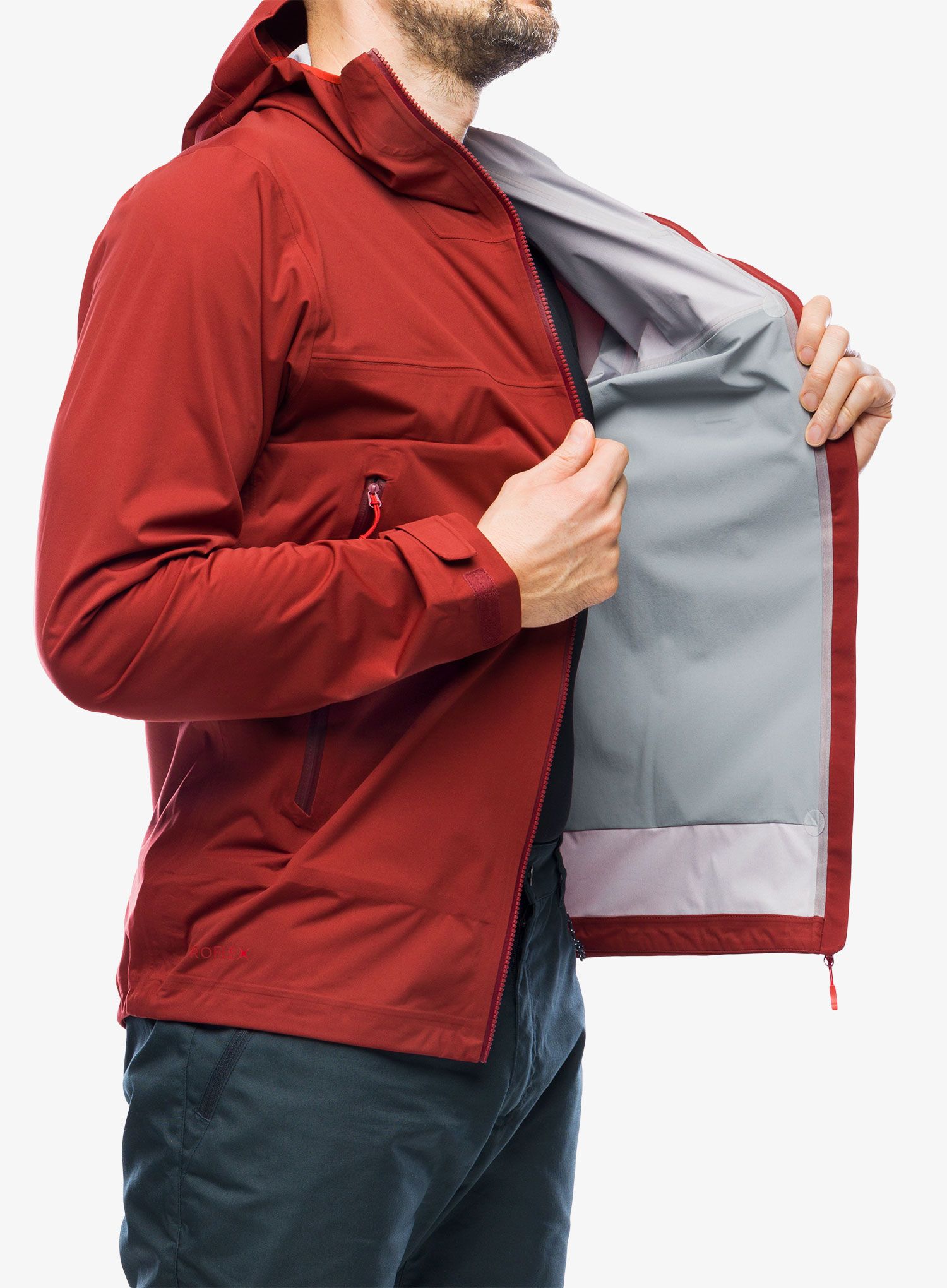 Kišna jakna Rab Kinetic 2.0 Jacket - oxblood red
