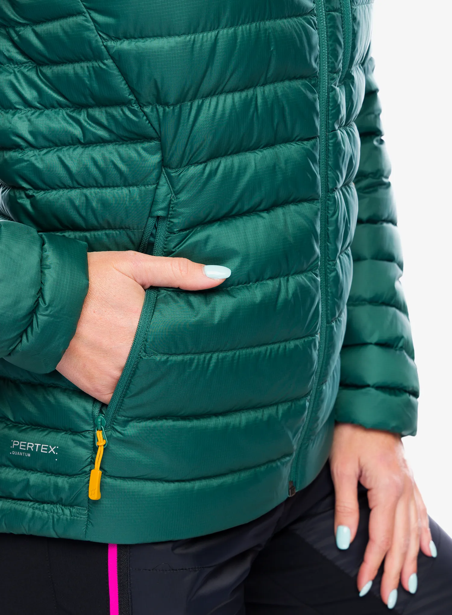 Ženska perjana jakna Rab Microlight Alpine Jacket - green slate