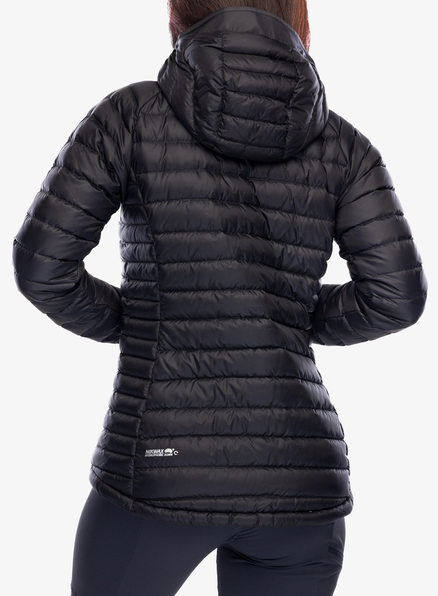 Ženska perjana jakna Rab Microlight Alpine Long Jacket - black