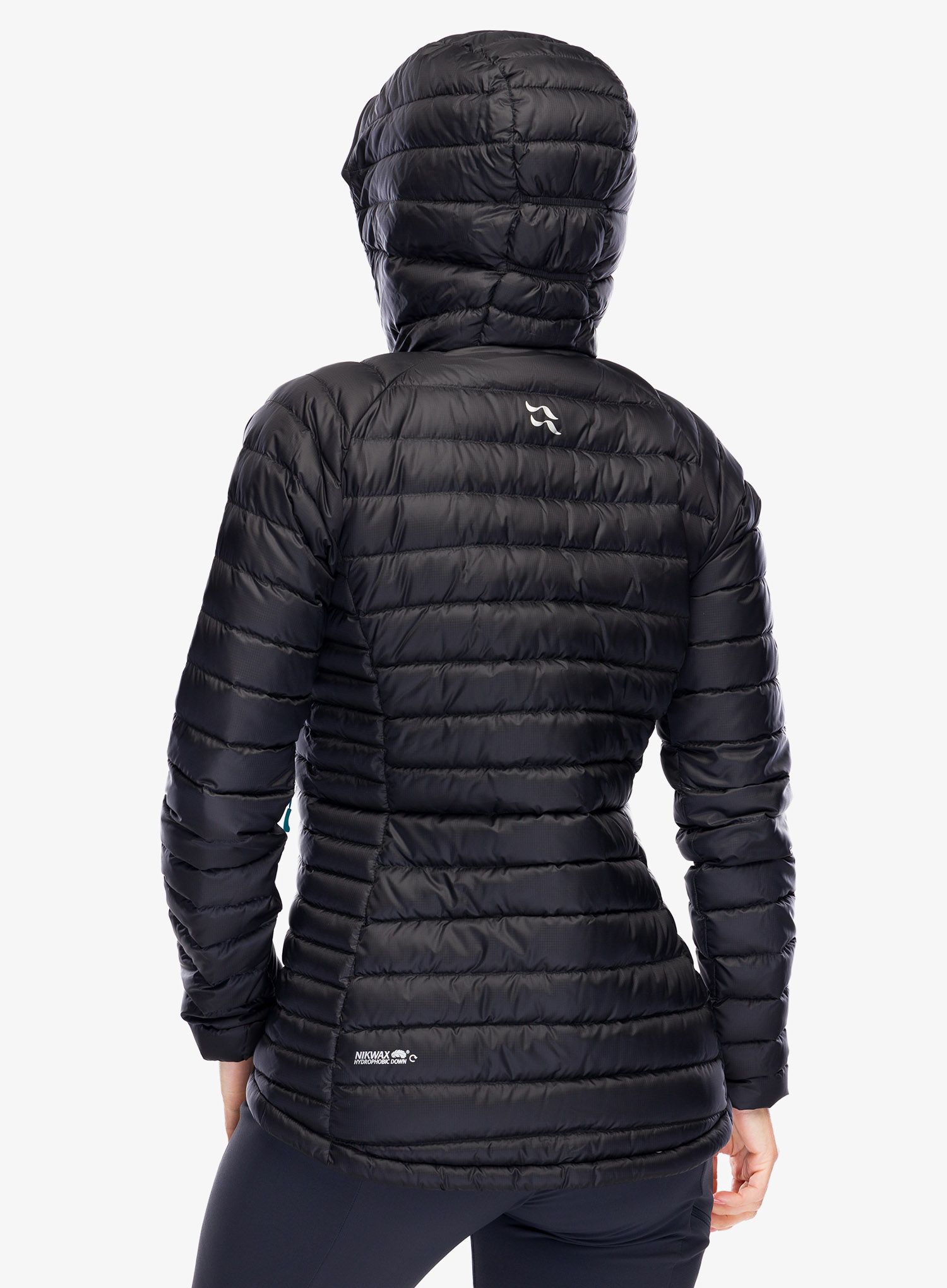 Ženska perjana jakna Rab Microlight Alpine Long Jacket - black