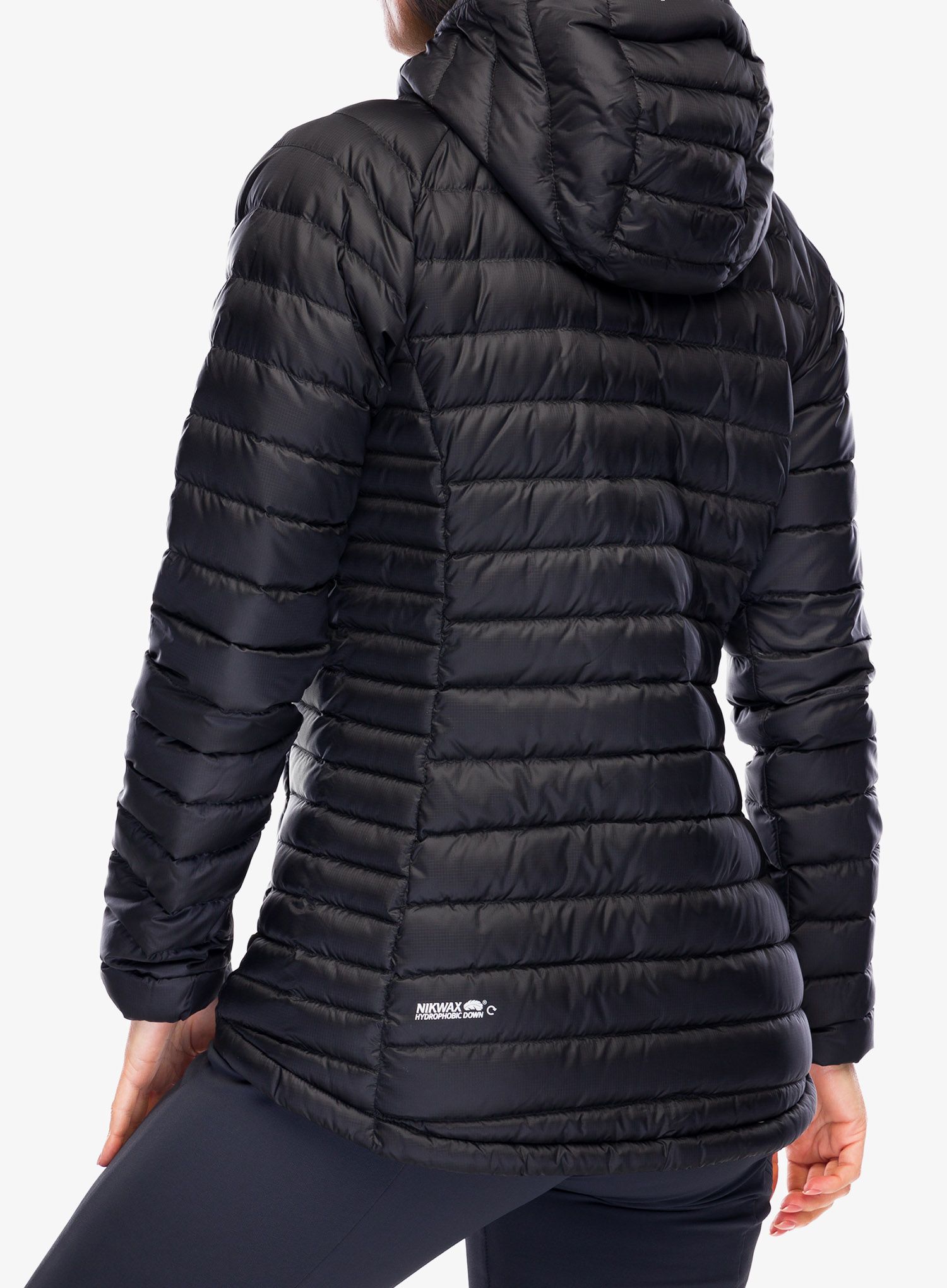 Ženska perjana jakna Rab Microlight Alpine Long Jacket - black