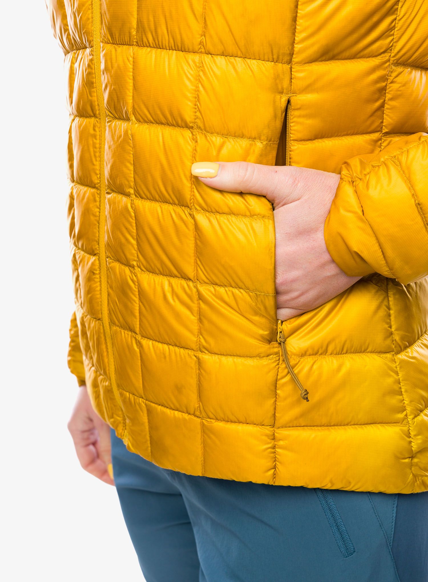 Ženska perjana jakna Rab Mythic Alpine Light Jacket - sahara