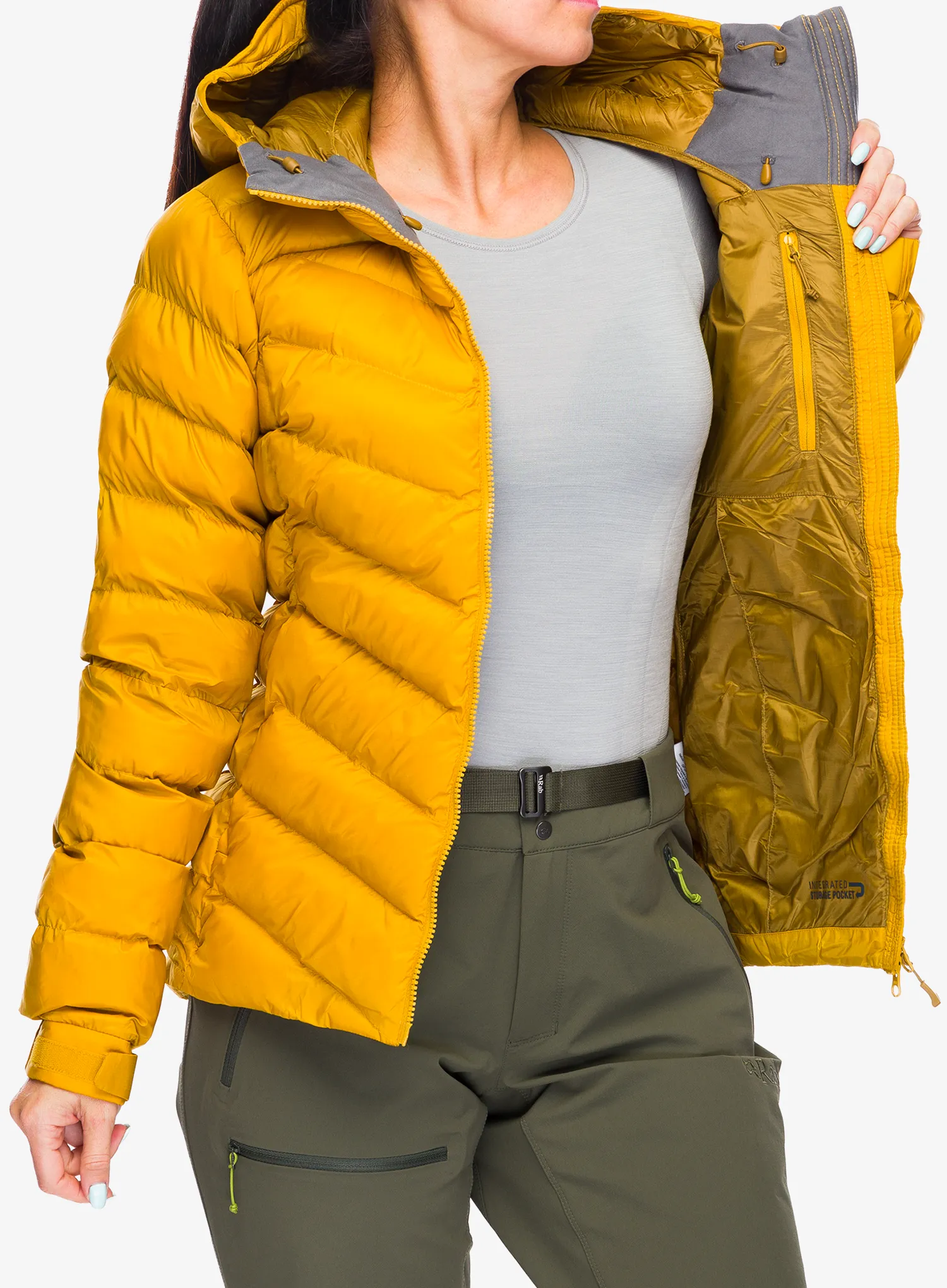 Jakna s postavom ženska Rab Nebula Pro Jacket - sahara
