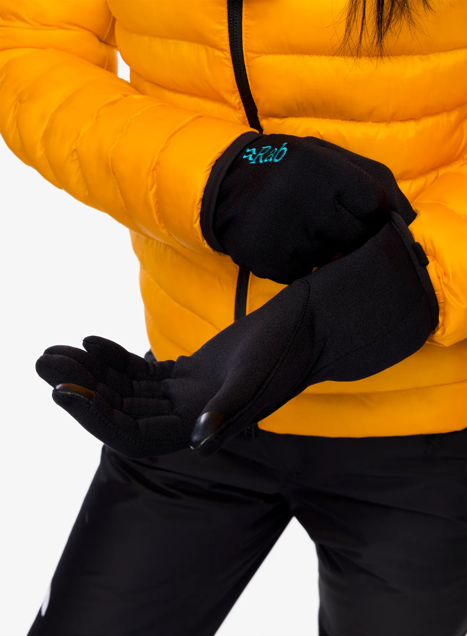 Ženske rukavice Rab Power Stretch Contact Glove - black