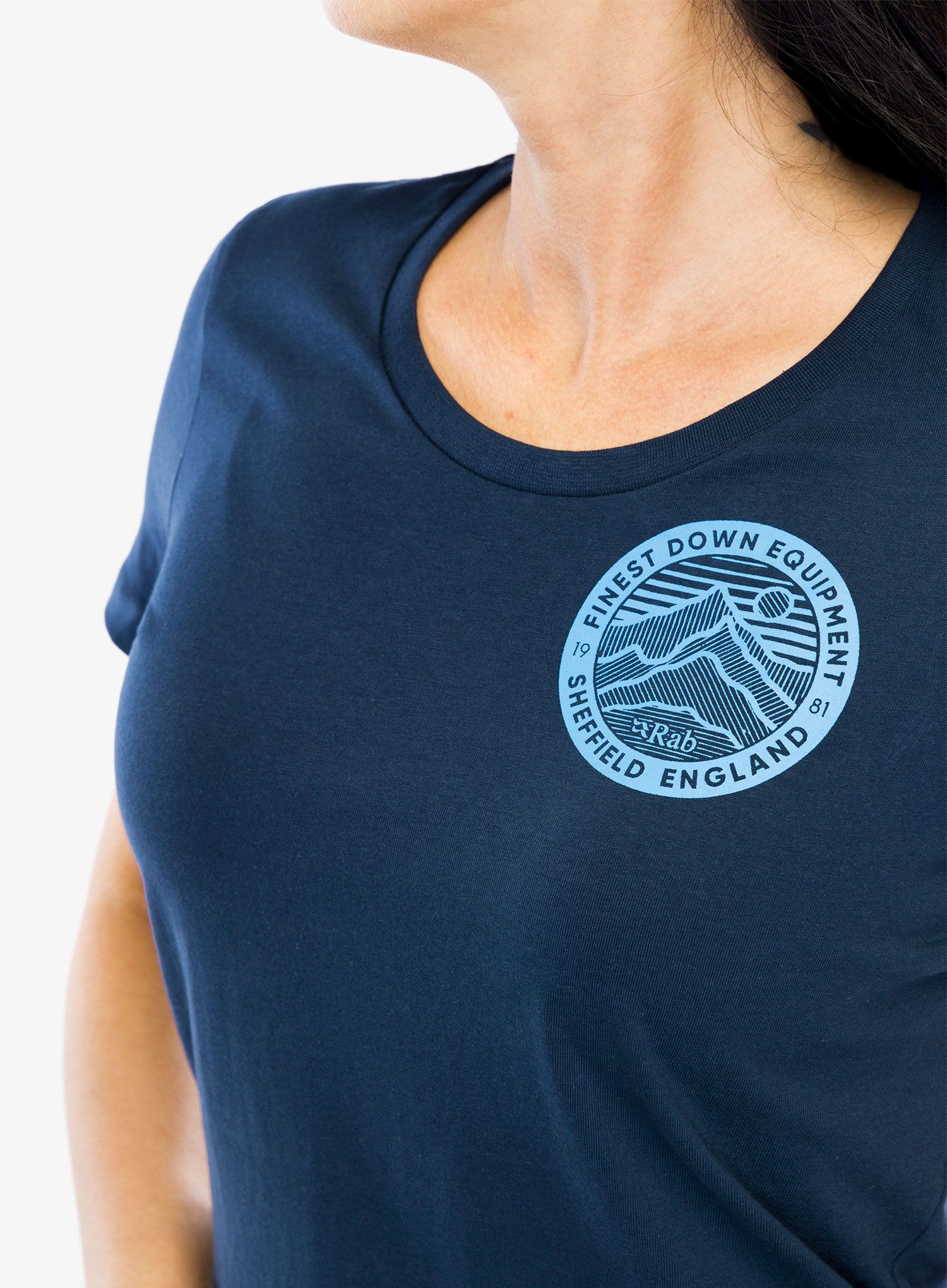 Ženska majica Rab Stance 3 Peaks S/S Tee - deep ink