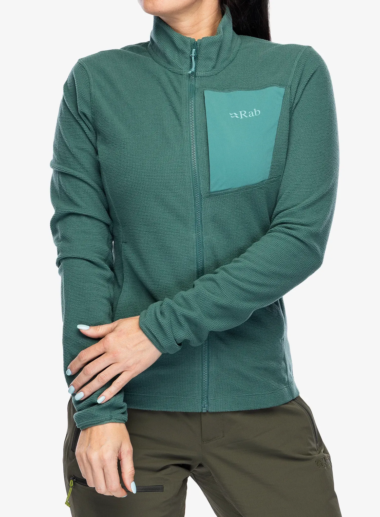 Ženska dukserica na otkopčavanje Rab Tecton Jacket - green slate