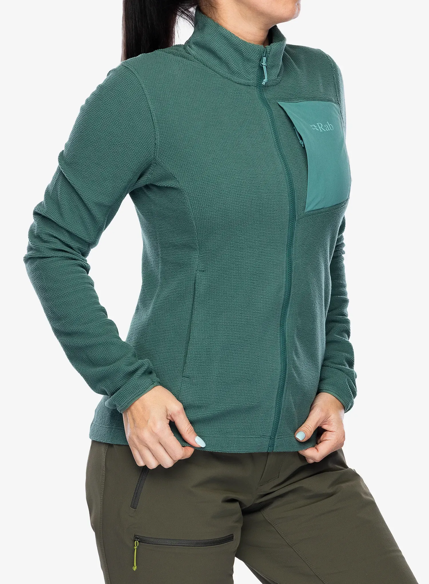 Ženska dukserica na otkopčavanje Rab Tecton Jacket - green slate