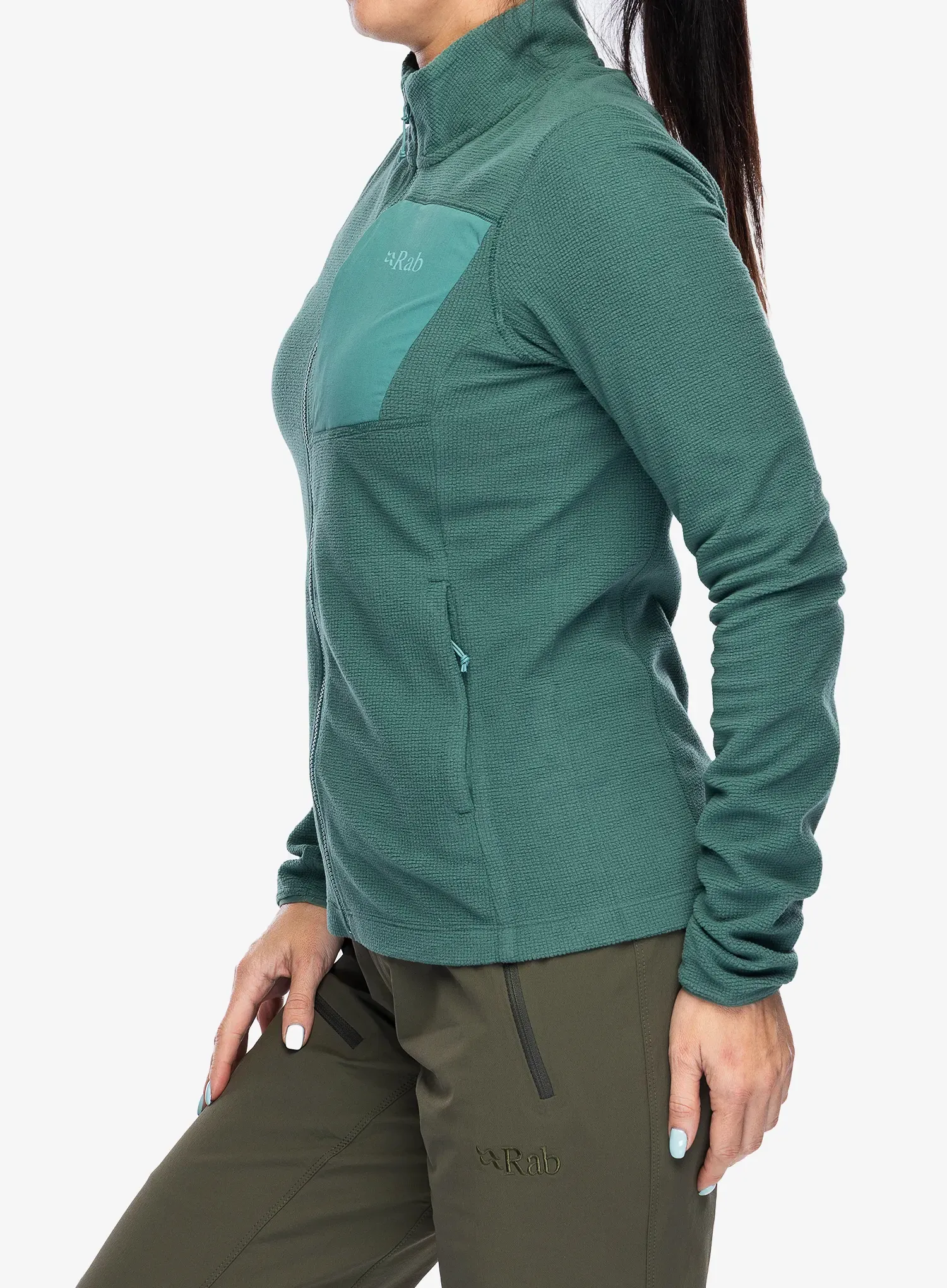 Ženska dukserica na otkopčavanje Rab Tecton Jacket - green slate