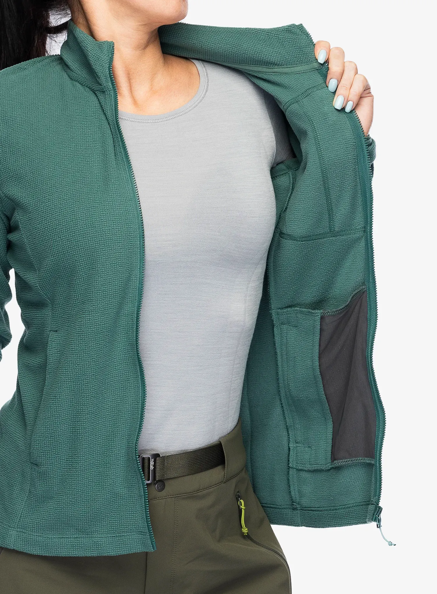 Ženska dukserica na otkopčavanje Rab Tecton Jacket - green slate