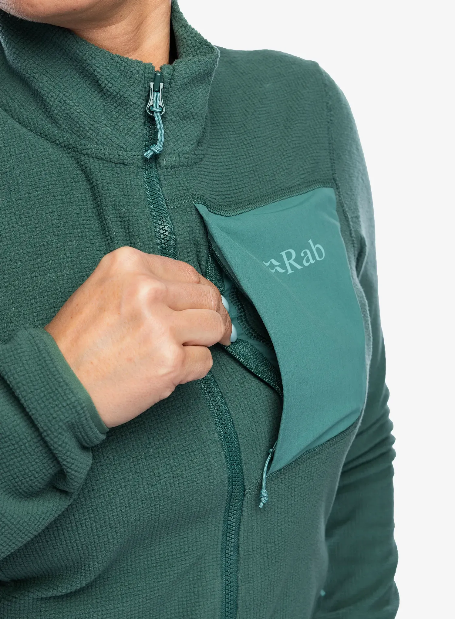 Ženska dukserica na otkopčavanje Rab Tecton Jacket - green slate