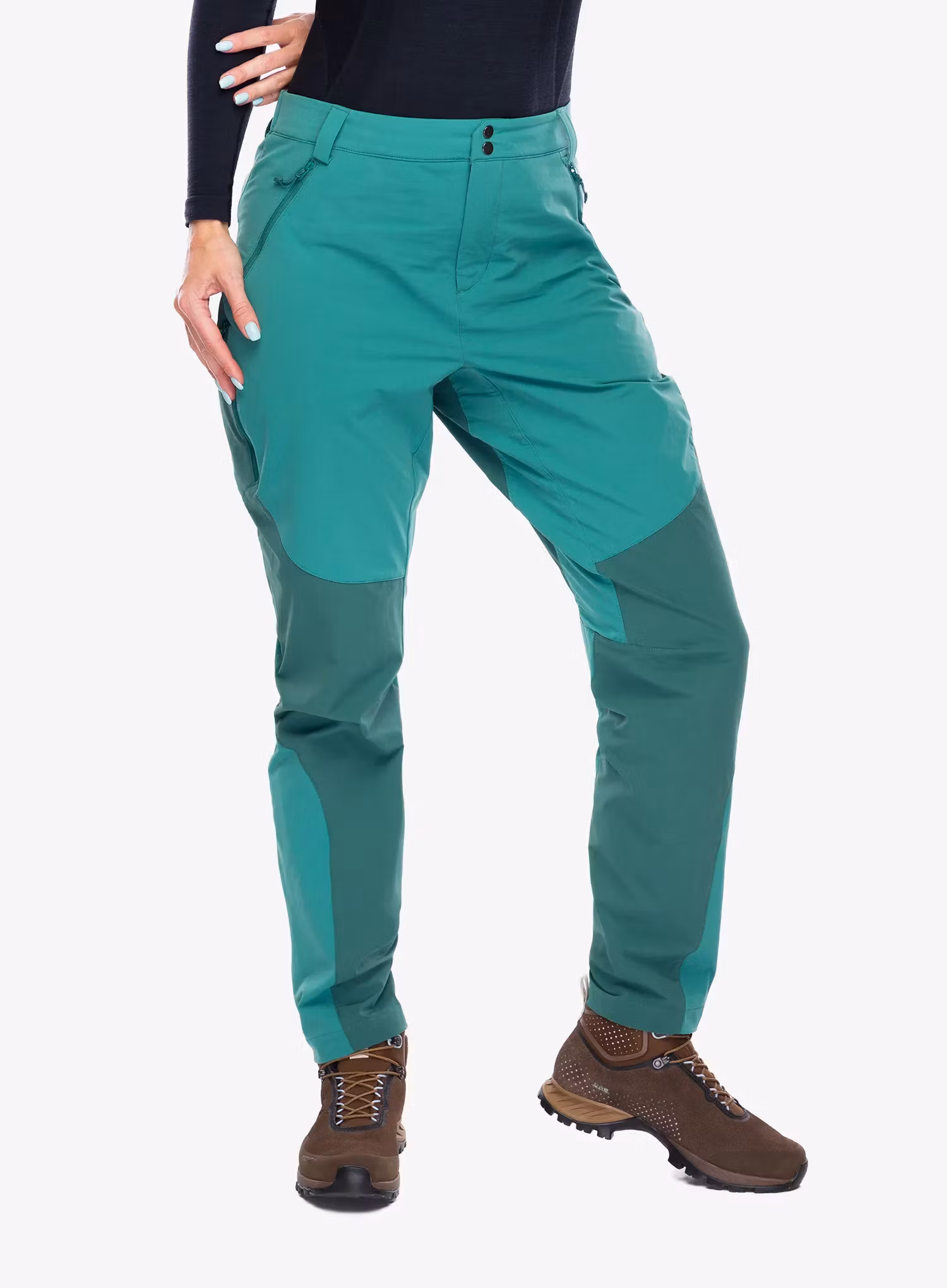 Ženske trekking hlače Rab Torque Mountain Pants - eucalyptus/green slate