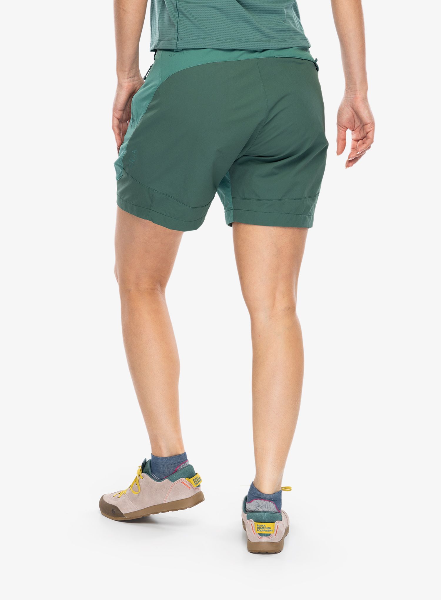 Ženske planinarske kratke hlače Rab Torque Mountain Shorts - eucalyptus/green slate