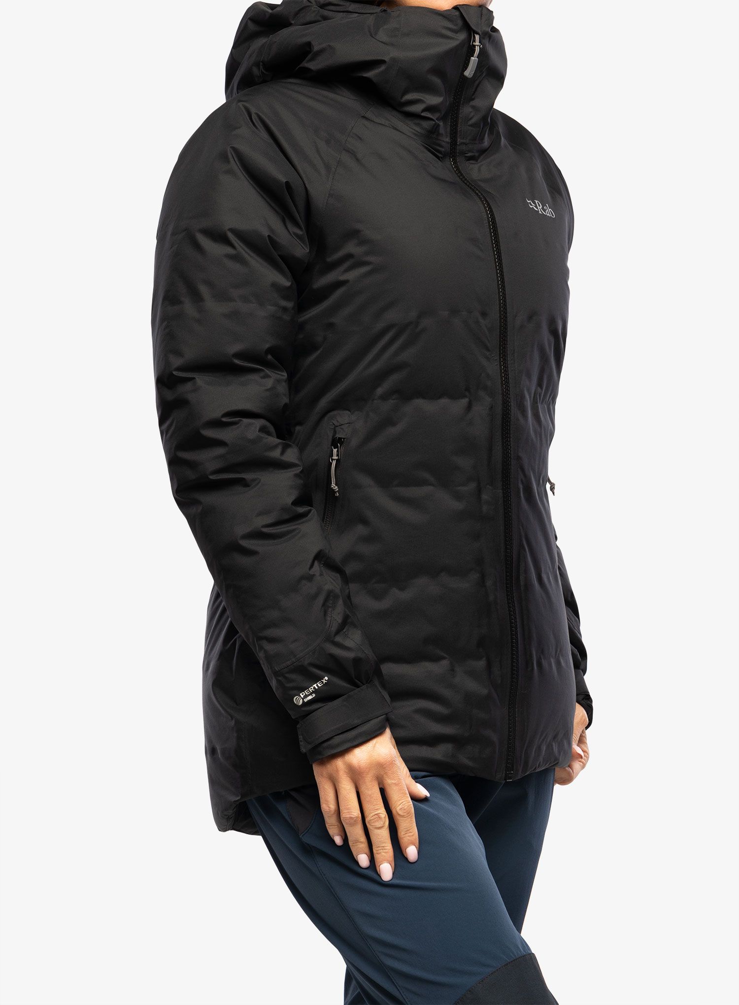 Ženska perjana jakna Rab Valiance Jacket - black