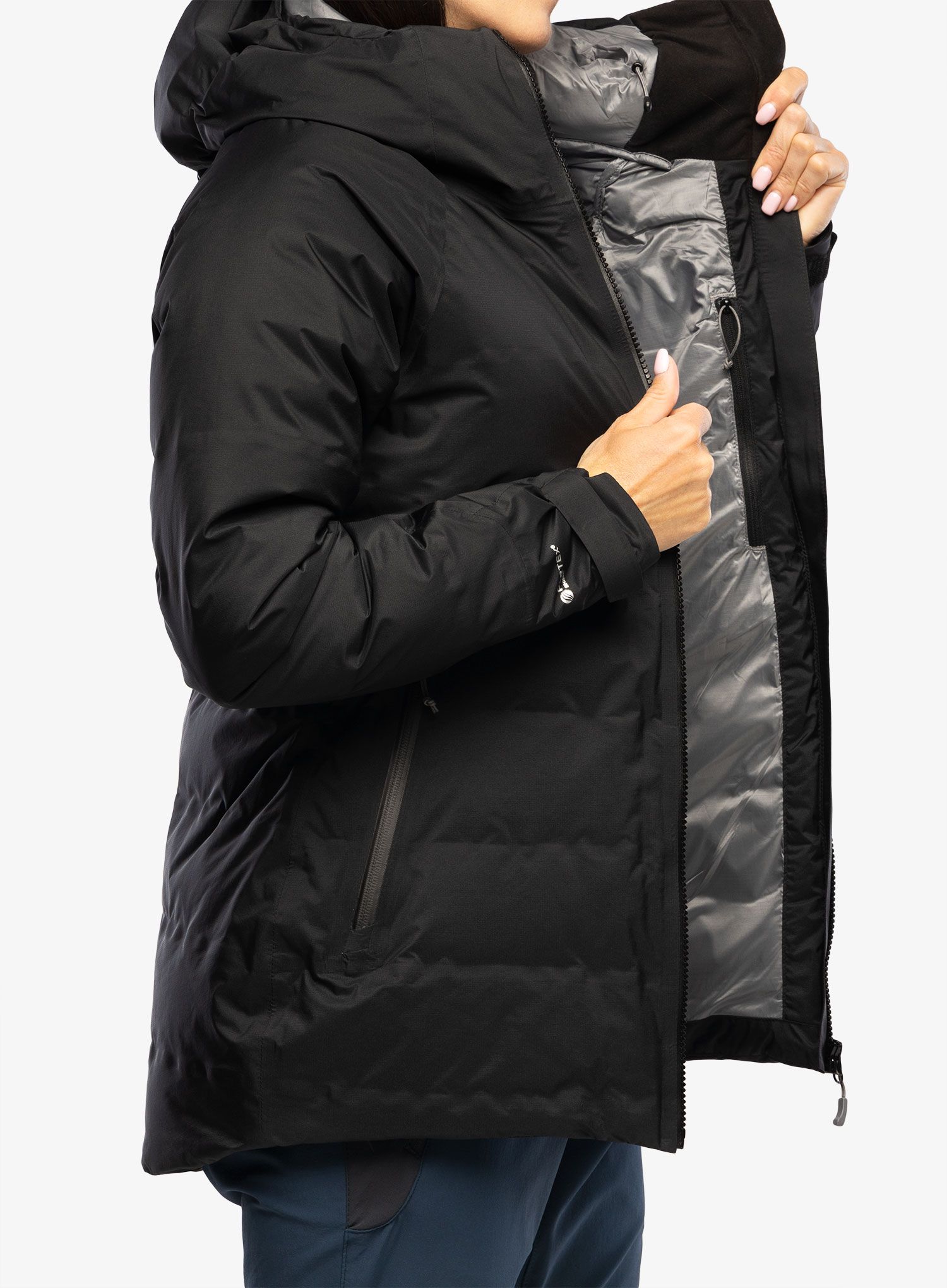 Ženska perjana jakna Rab Valiance Jacket - black
