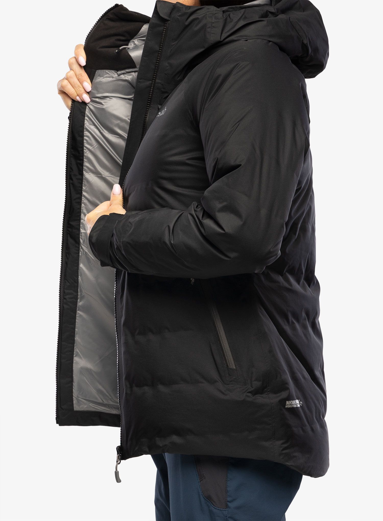 Ženska perjana jakna Rab Valiance Jacket - black