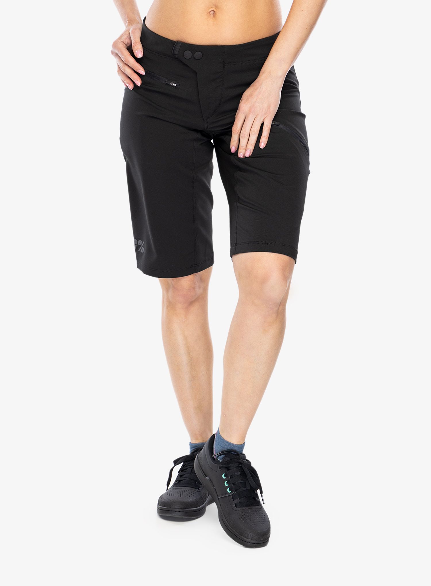 Ženske biciklističke kratke hlače 100% Ridecamp Short - black